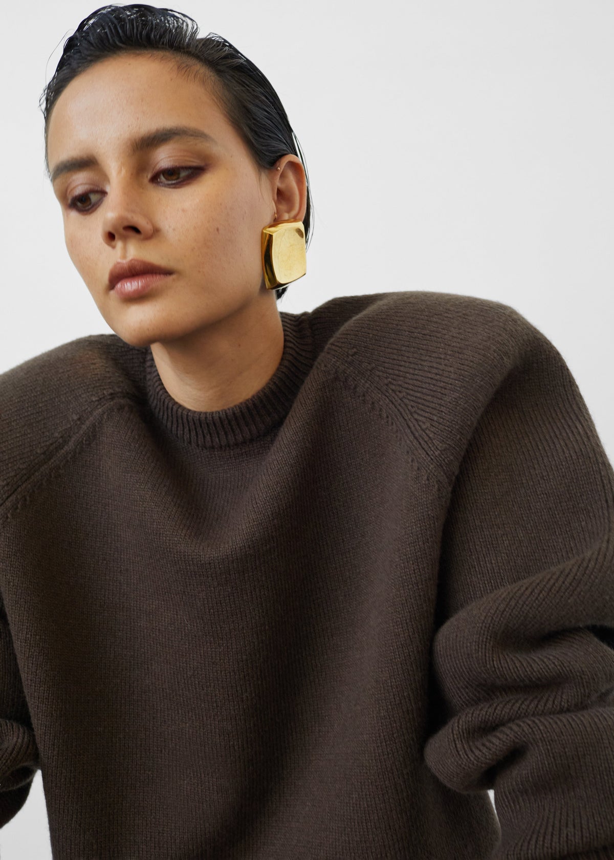 Lina Padded Sweater - Brown β view 1 of 8