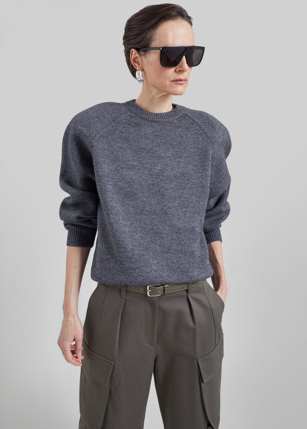 Lina Padded Sweater - Dark Grey β view 4 of 9