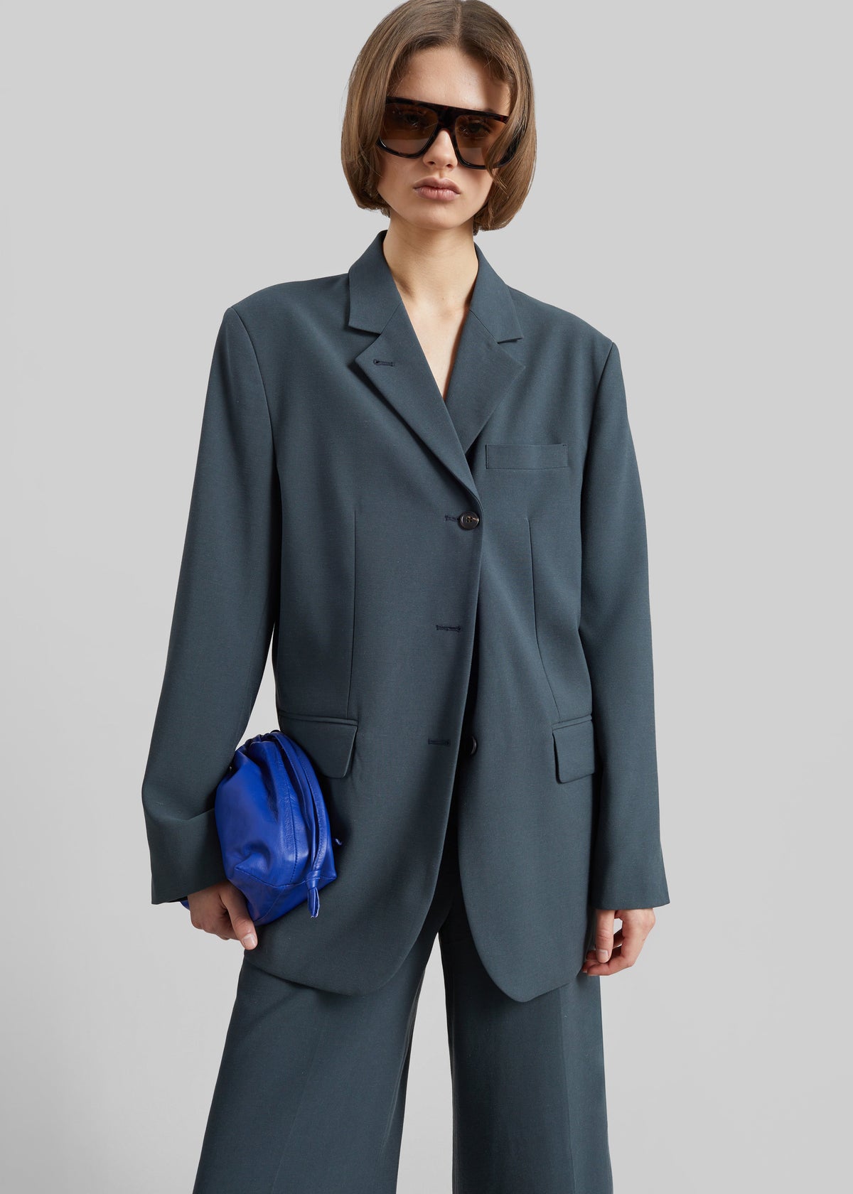 Lioni Oversized Padded Blazer - Deep Teal β view 5 of 9