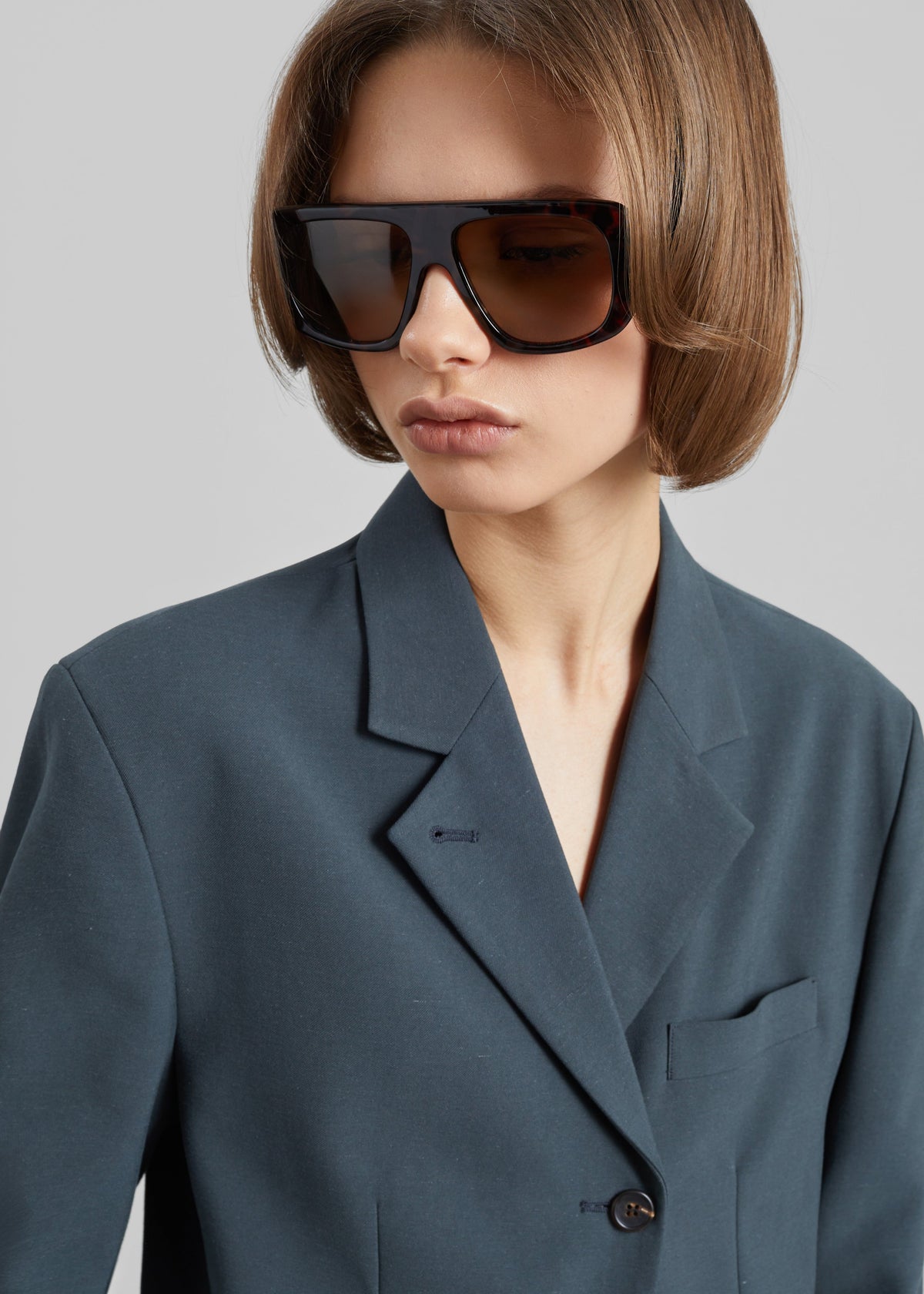 Lioni Oversized Padded Blazer - Deep Teal β view 6 of 9