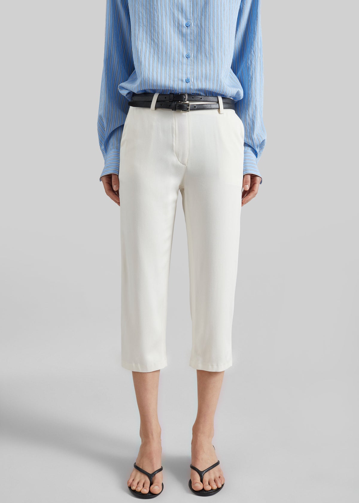 Lior Fluid Capri Pants - Ivory β view 5 of 8