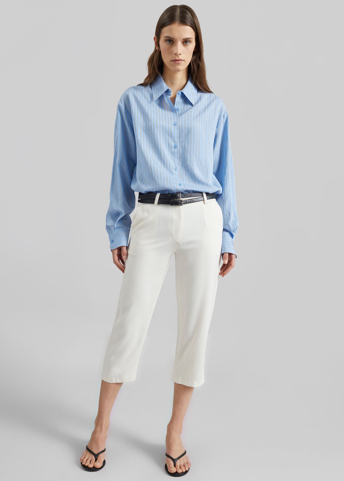 Lior Fluid Capri Pants - Ivory β view 1 of 8