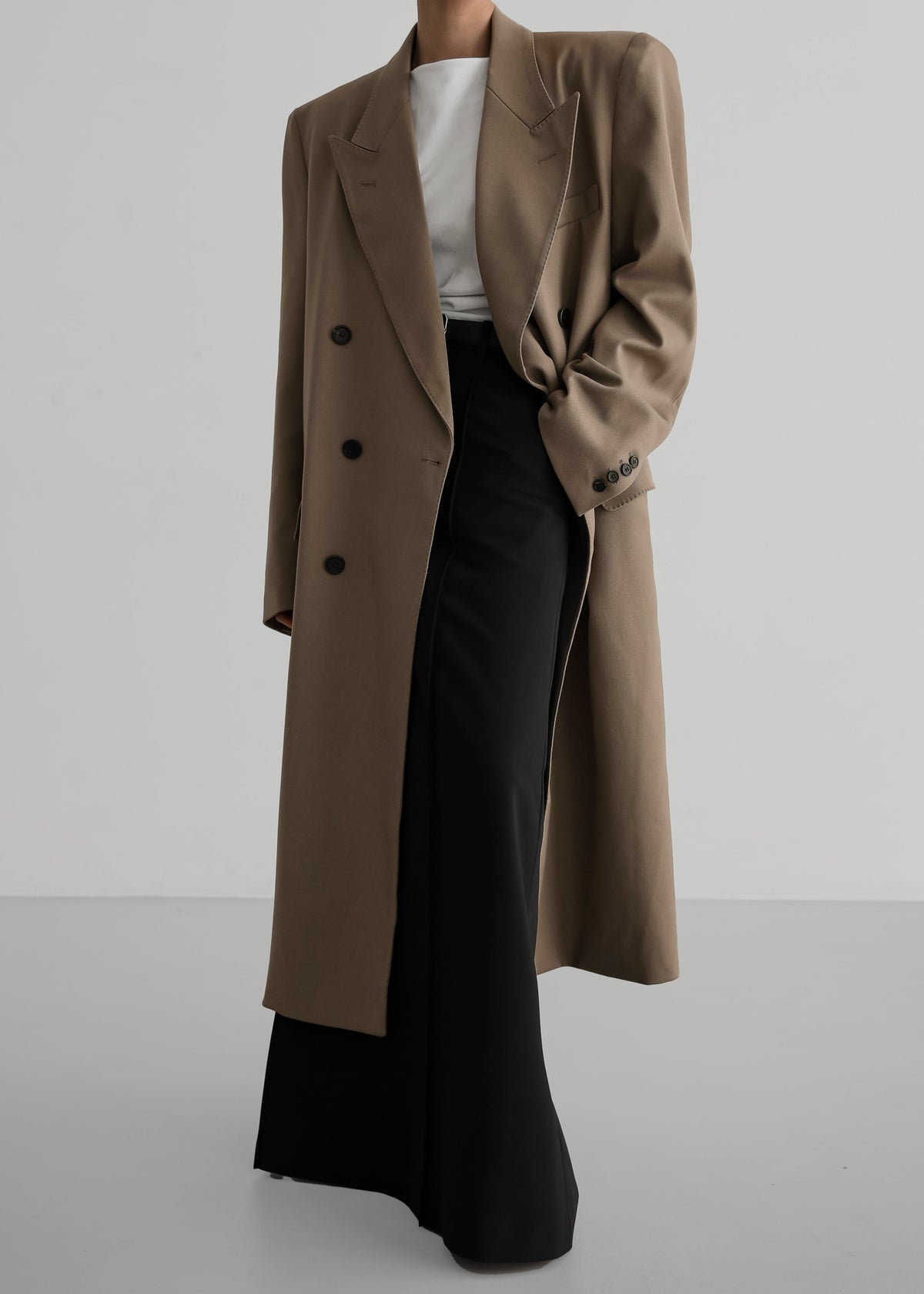 London Double Breasted Coat - Taupe β view 1 of 12