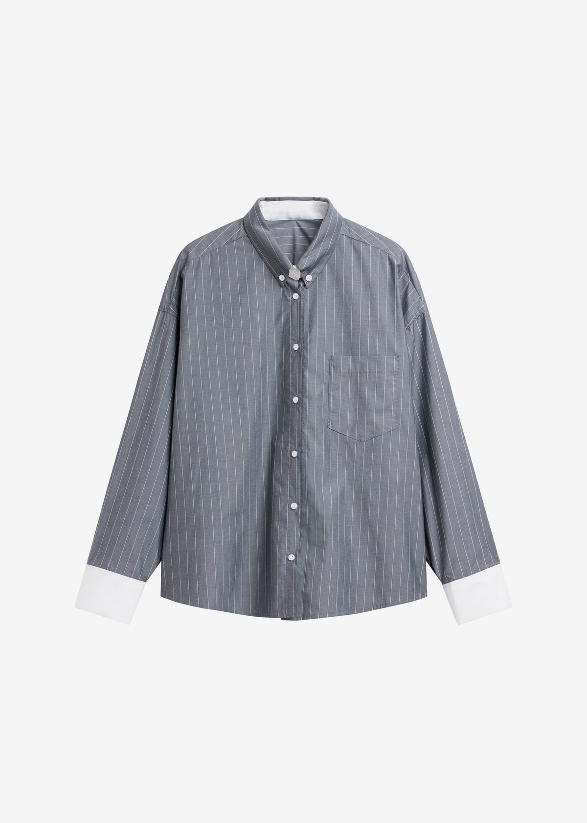 Lorna Shirt - Grey/White Pinstripe β view 7 of 7