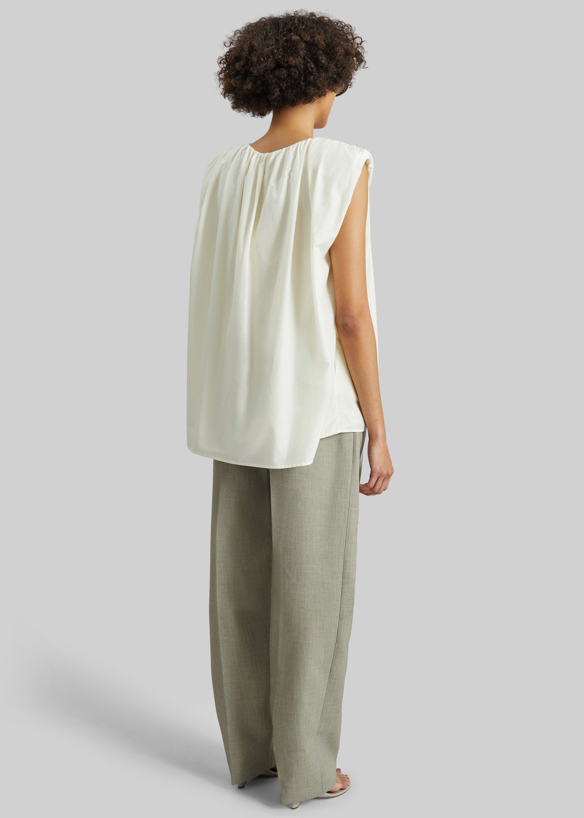 Loulou de Saison Anca Gathered Blouse - Ivory β view 5 of 6