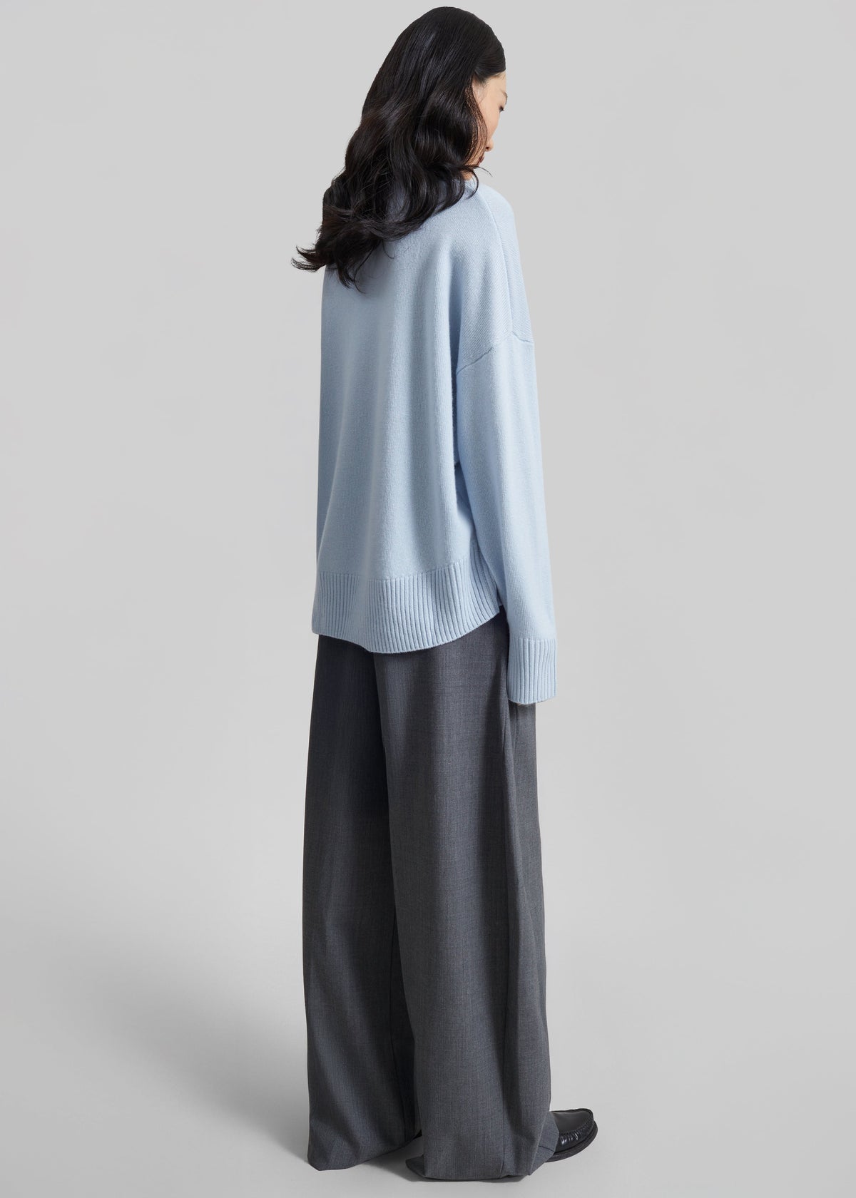 Loulou de Saison Anton Lds Crewneck Sweater - Light Blue β view 6 of 7