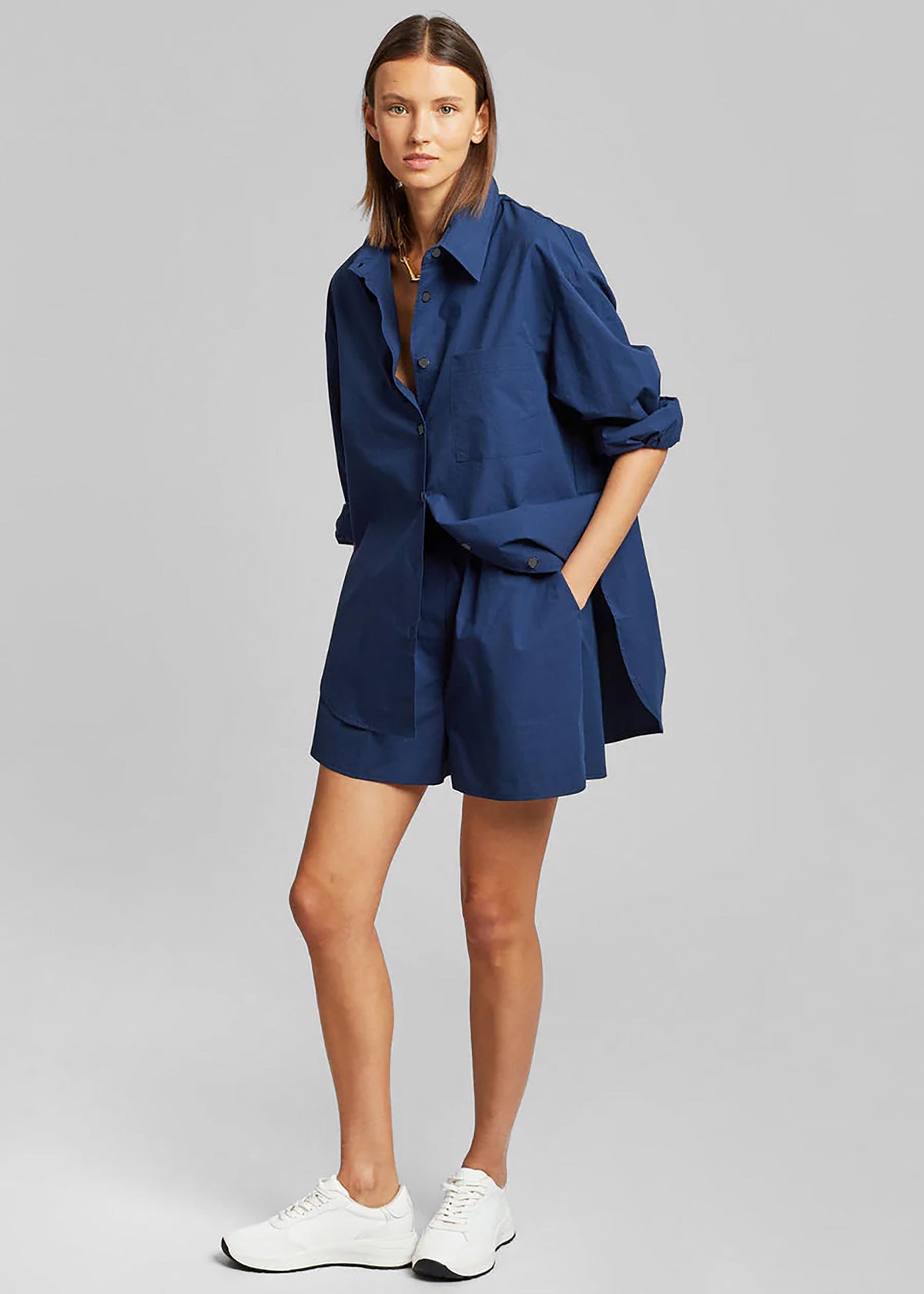 Lui Organic Cotton Shirt - Navy β view 1 of 11