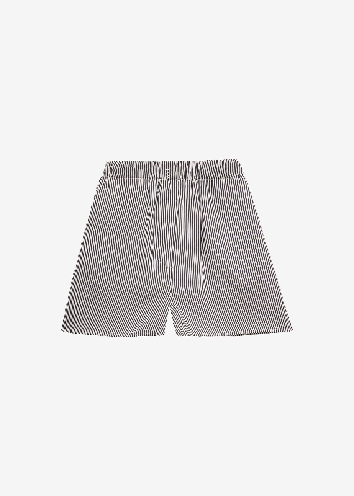 Lui Striped Silk Boxer Shorts - Black/White Stripe β view 7 of 7