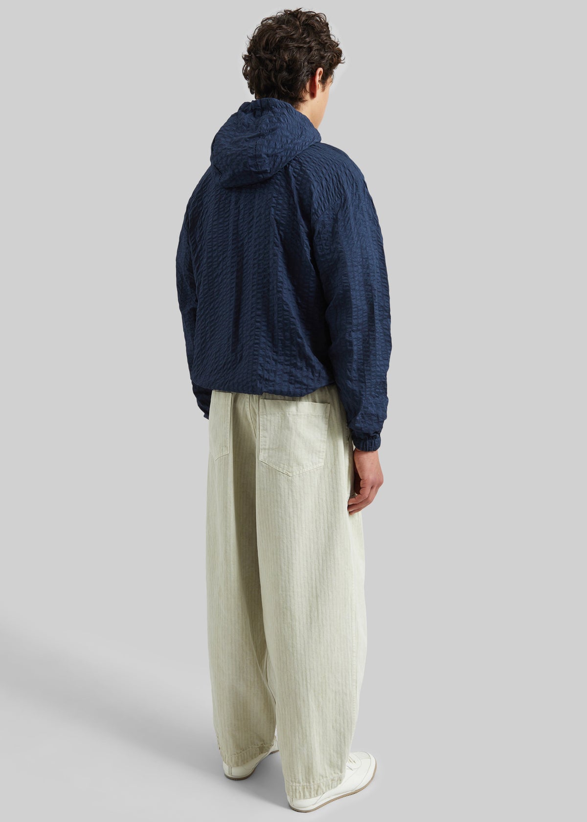 Luynes Seersucker Drawstring Jacket - Navy β view 6 of 7