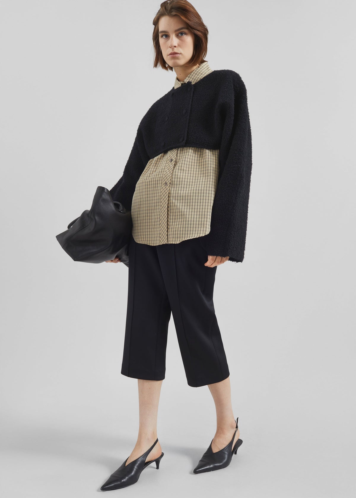 Lyall Fuzzy Cropped Jacket - Black β view 6 of 9