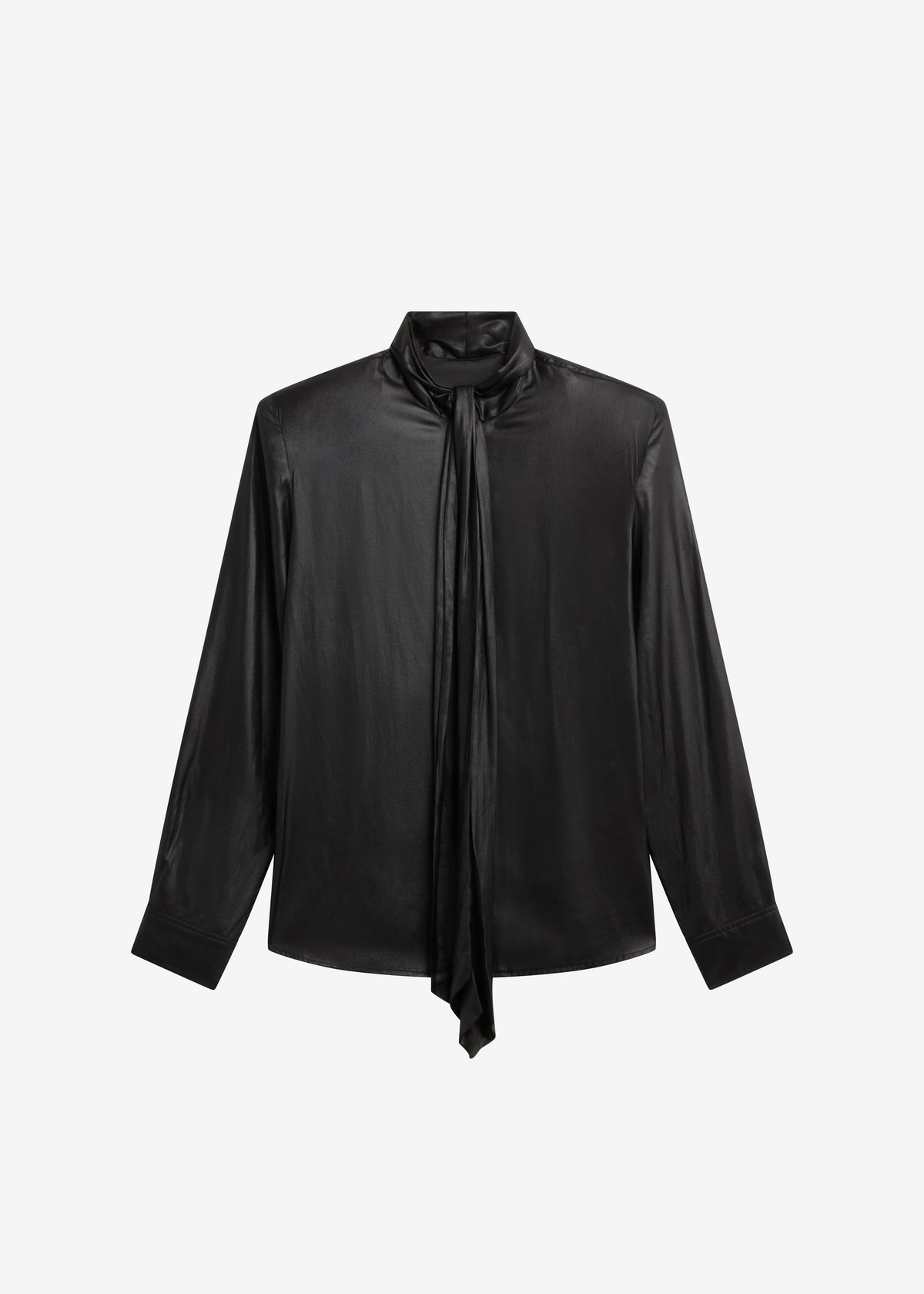 Mabillon Padded Lavalliere Blouse - Black – view 8 of 8