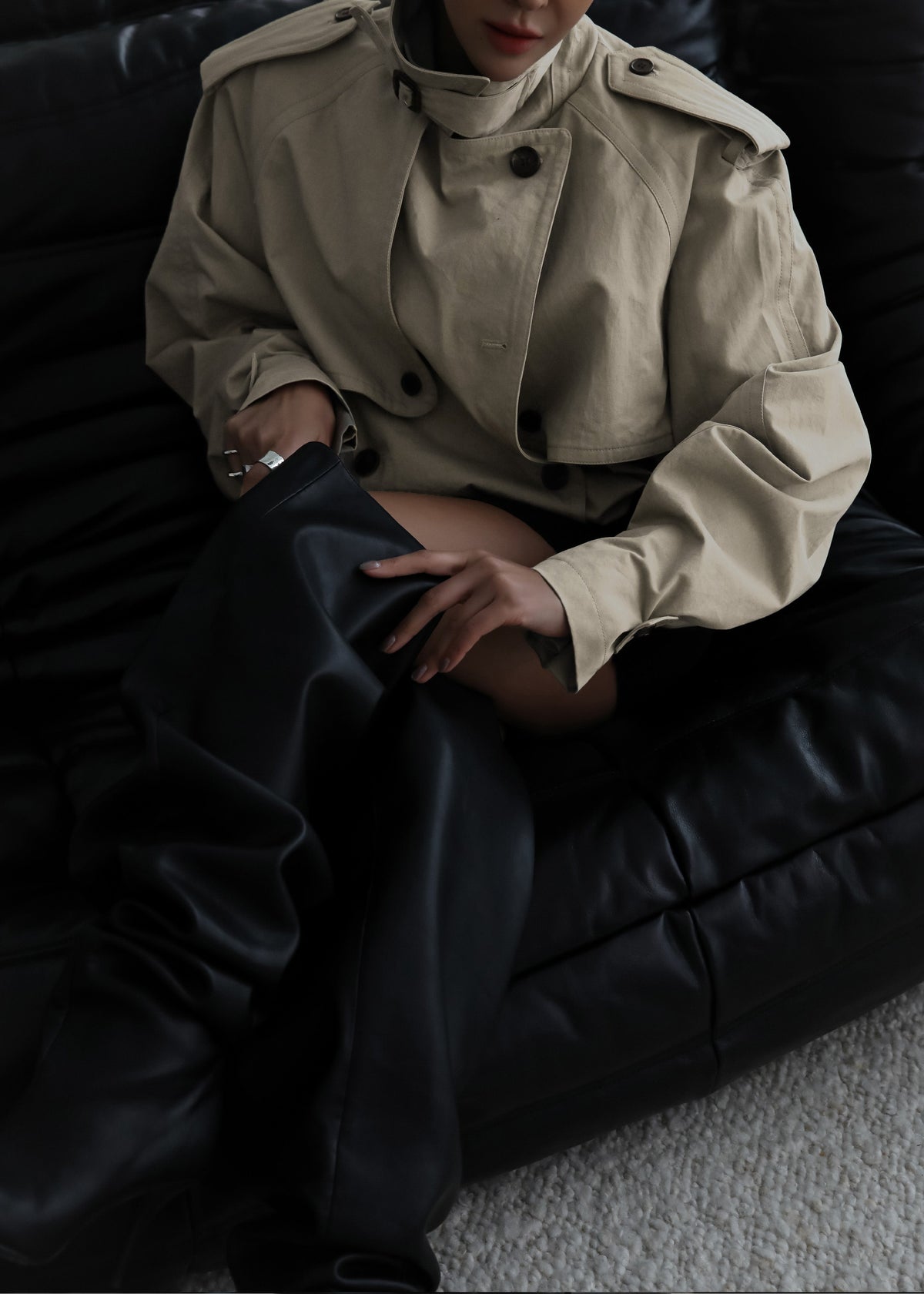 Mads Cropped Trench - Beige β view 11 of 15