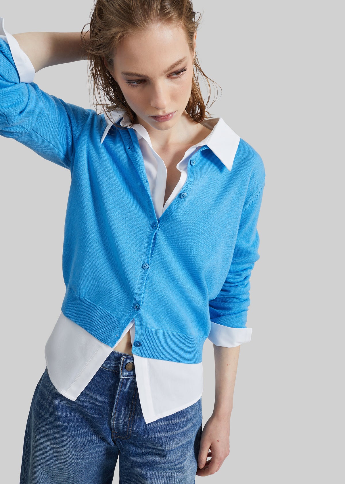 Mahim Superfine Wool Cardigan - Blue β view 1 of 1