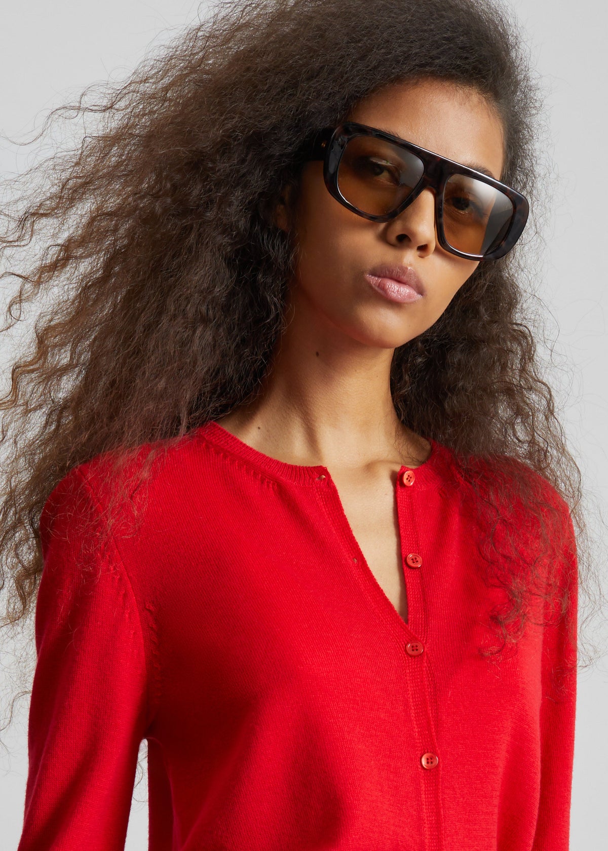 Mahim Superfine Wool Cardigan - Red β view 1 of 7