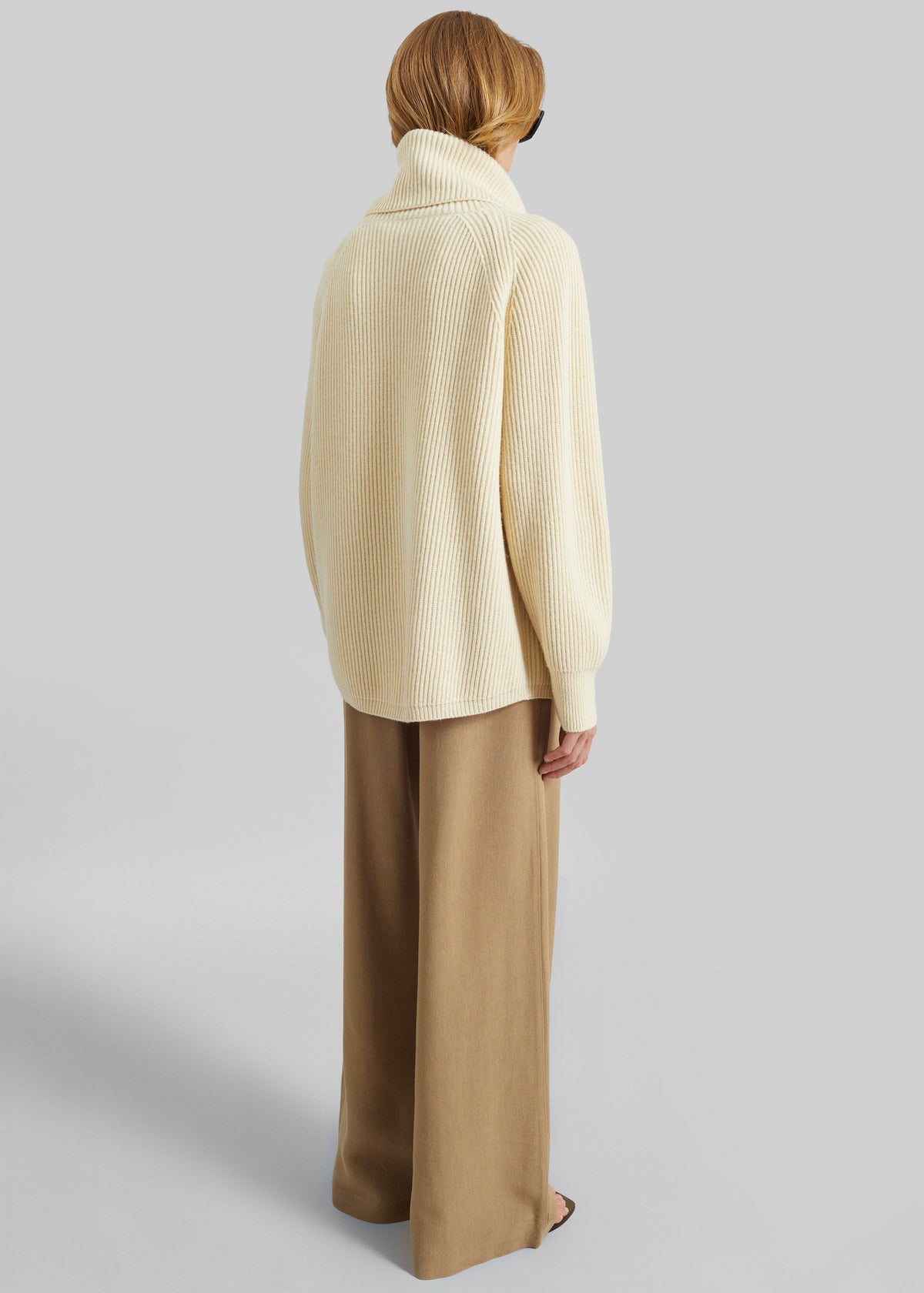 Malabry Knit Zip-Up Cardigan - Pale Yellow β view 6 of 7