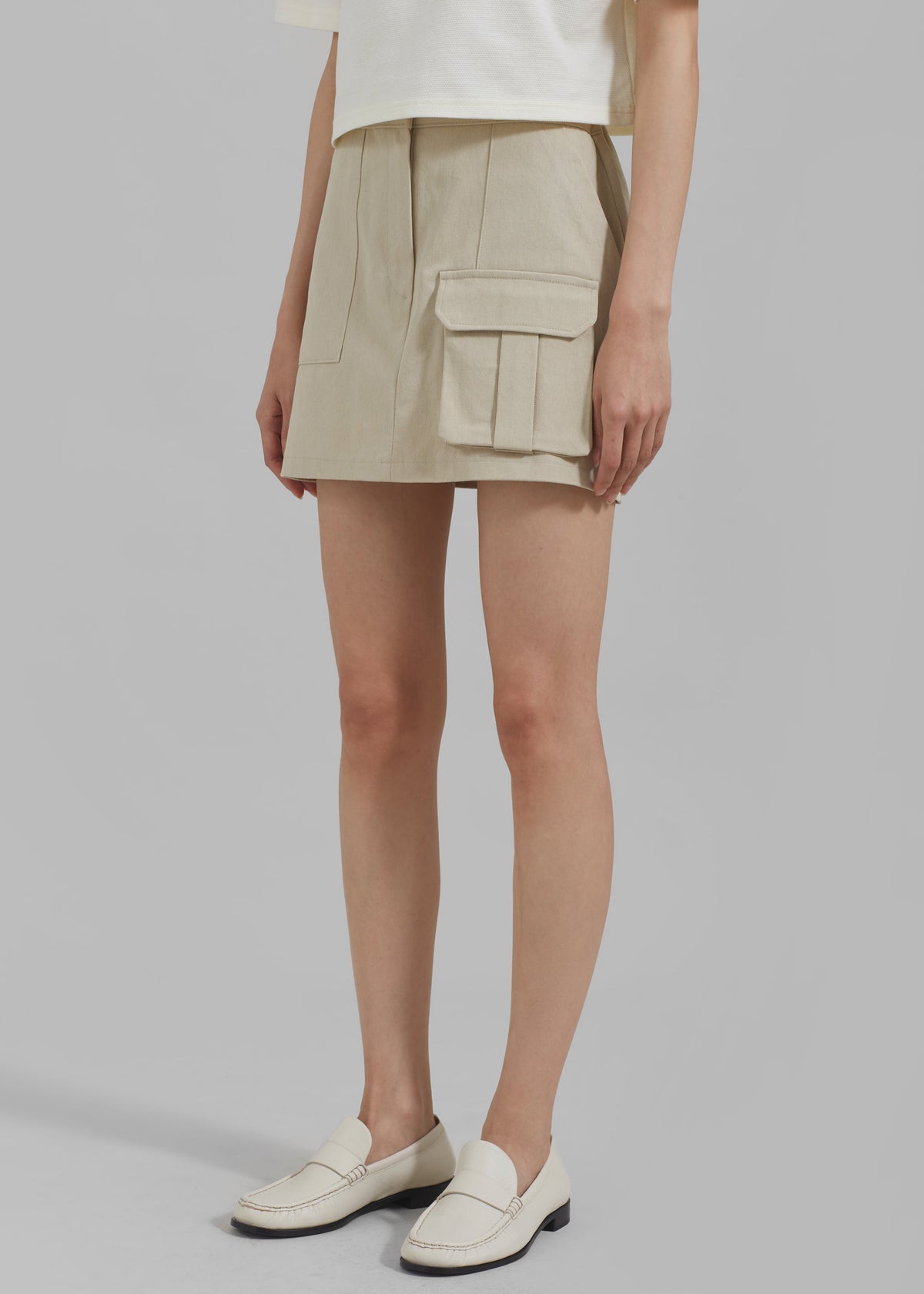 Malia Cargo Mini Skirt - Beige β view 6 of 10