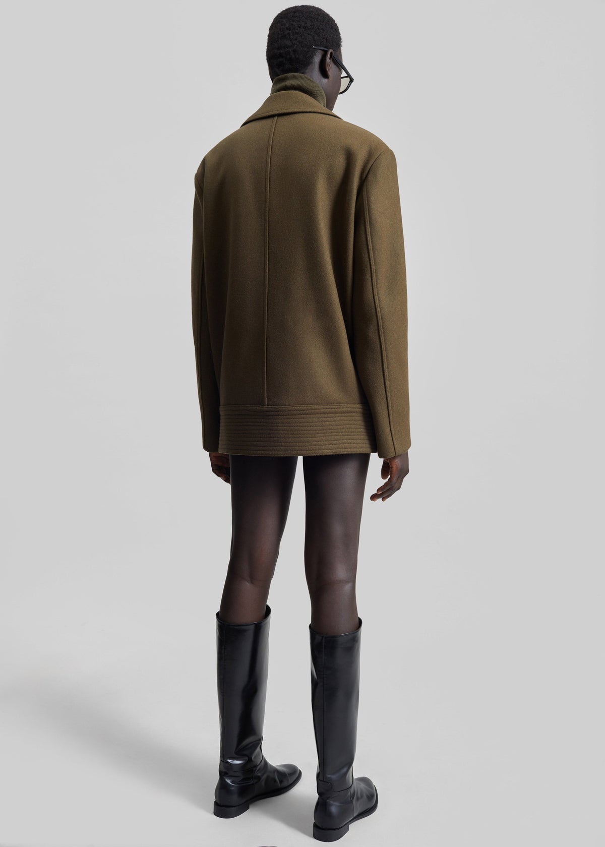 Manali Belted Peacoat - Olive Brown β view 8 of 9