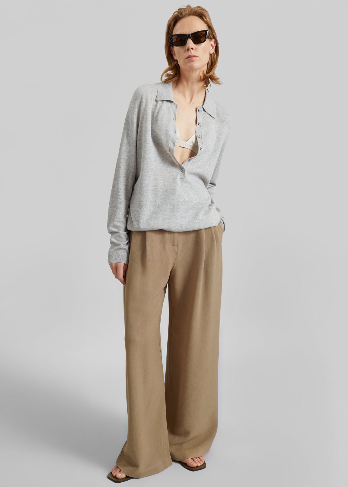 Marfa Linen Pleated Trousers - Camel β view 6 of 8