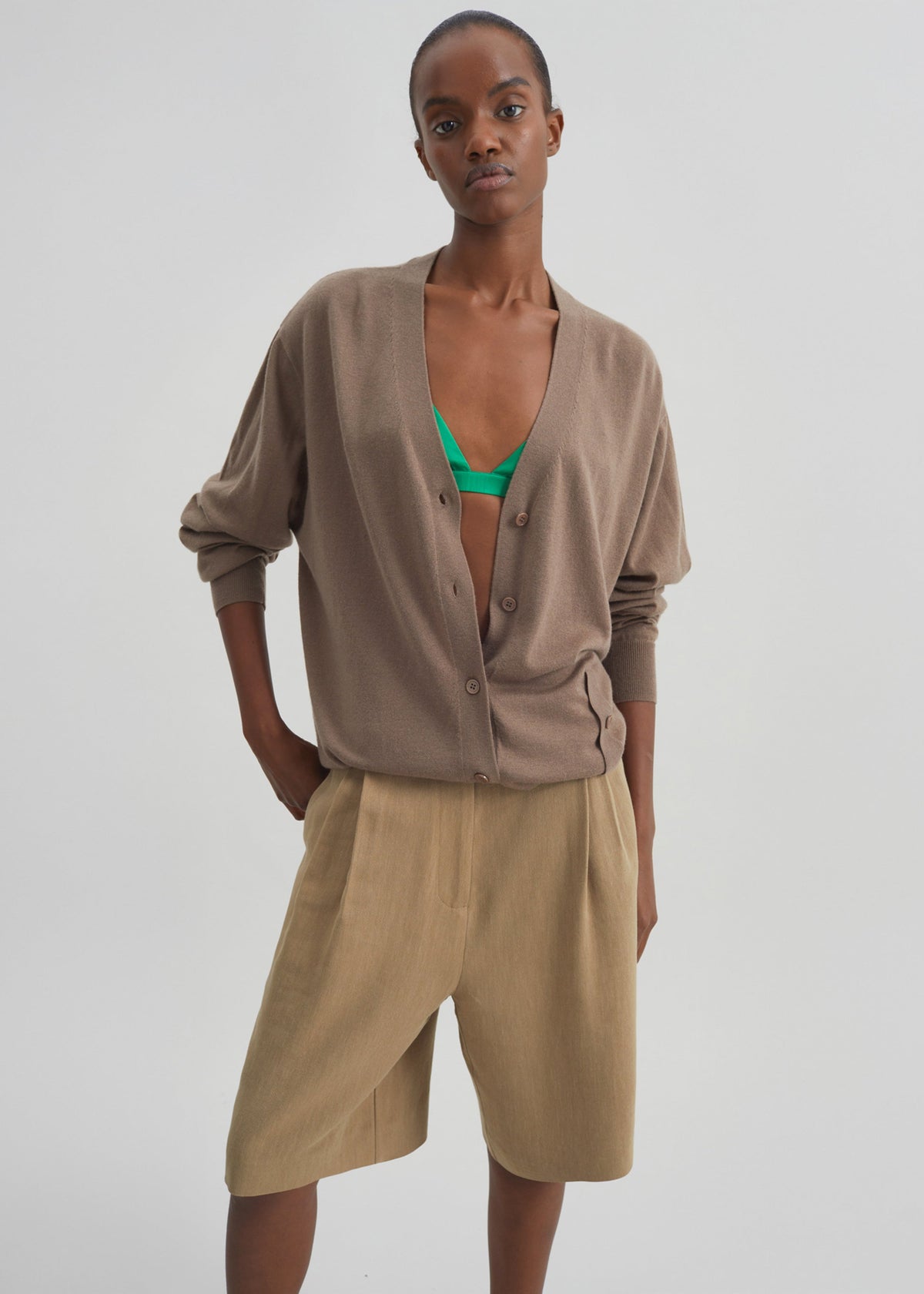 Marfa Linen Bermuda Shorts - Camel β view 4 of 7