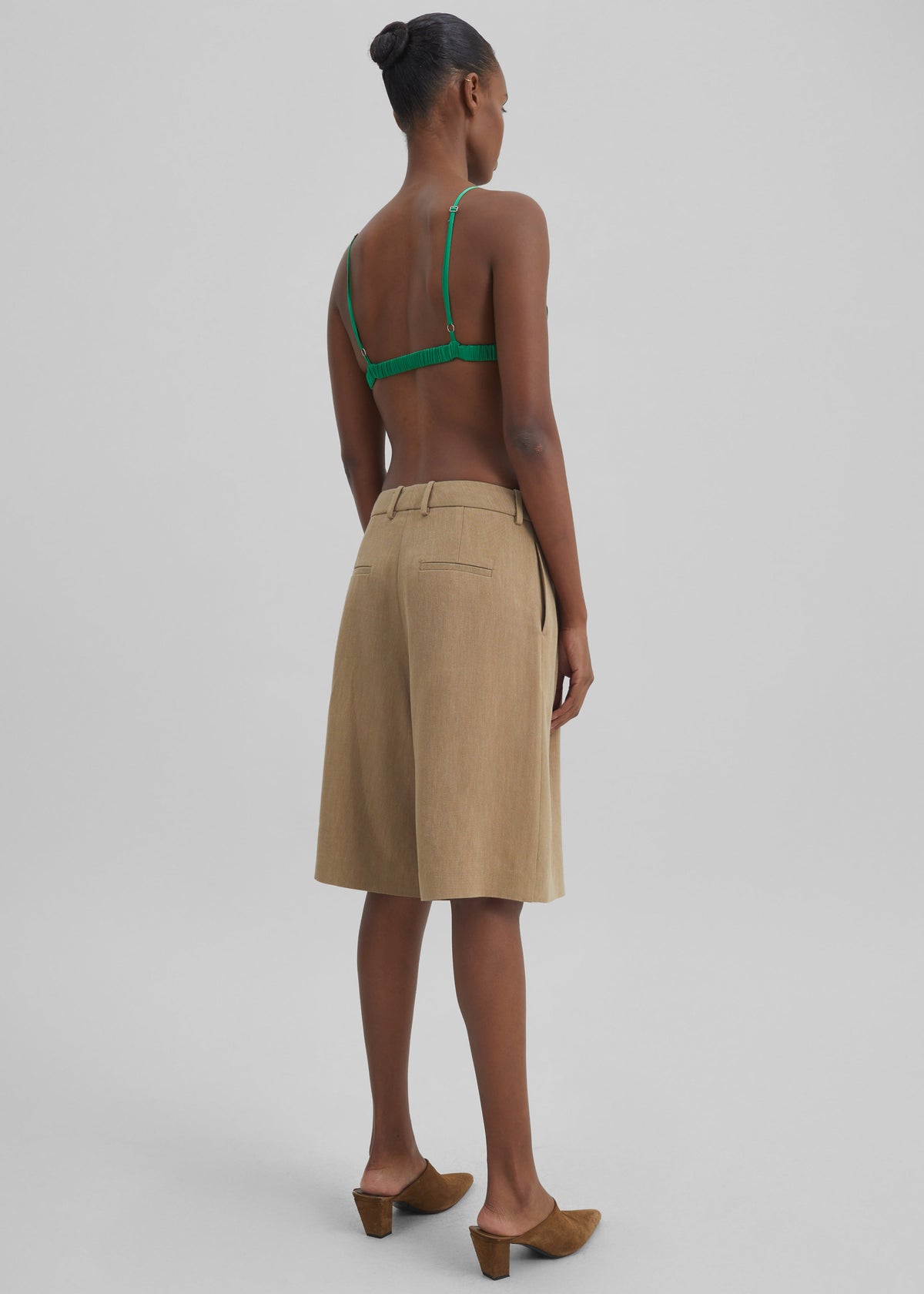 Marfa Linen Bermuda Shorts - Camel β view 6 of 7