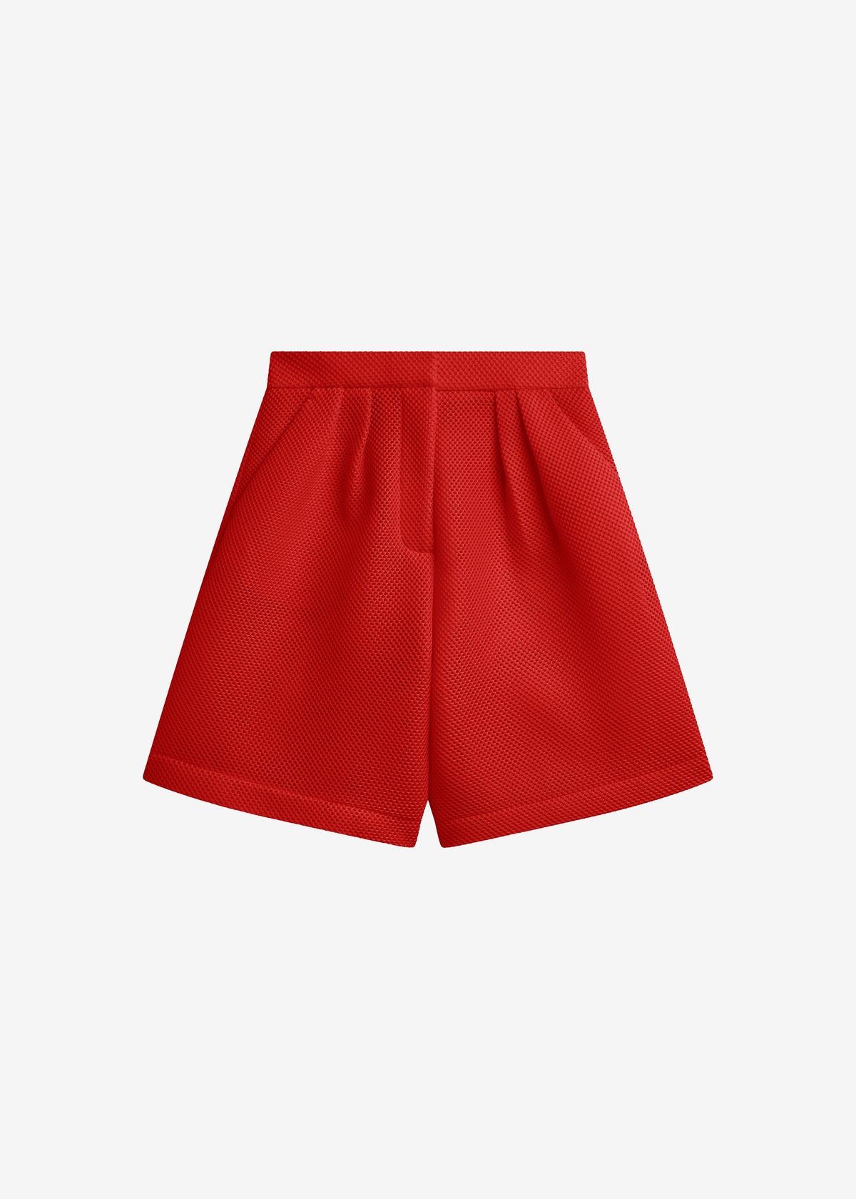 Marfa Mesh Pleated Bermuda Shorts - Red β view 11 of 11