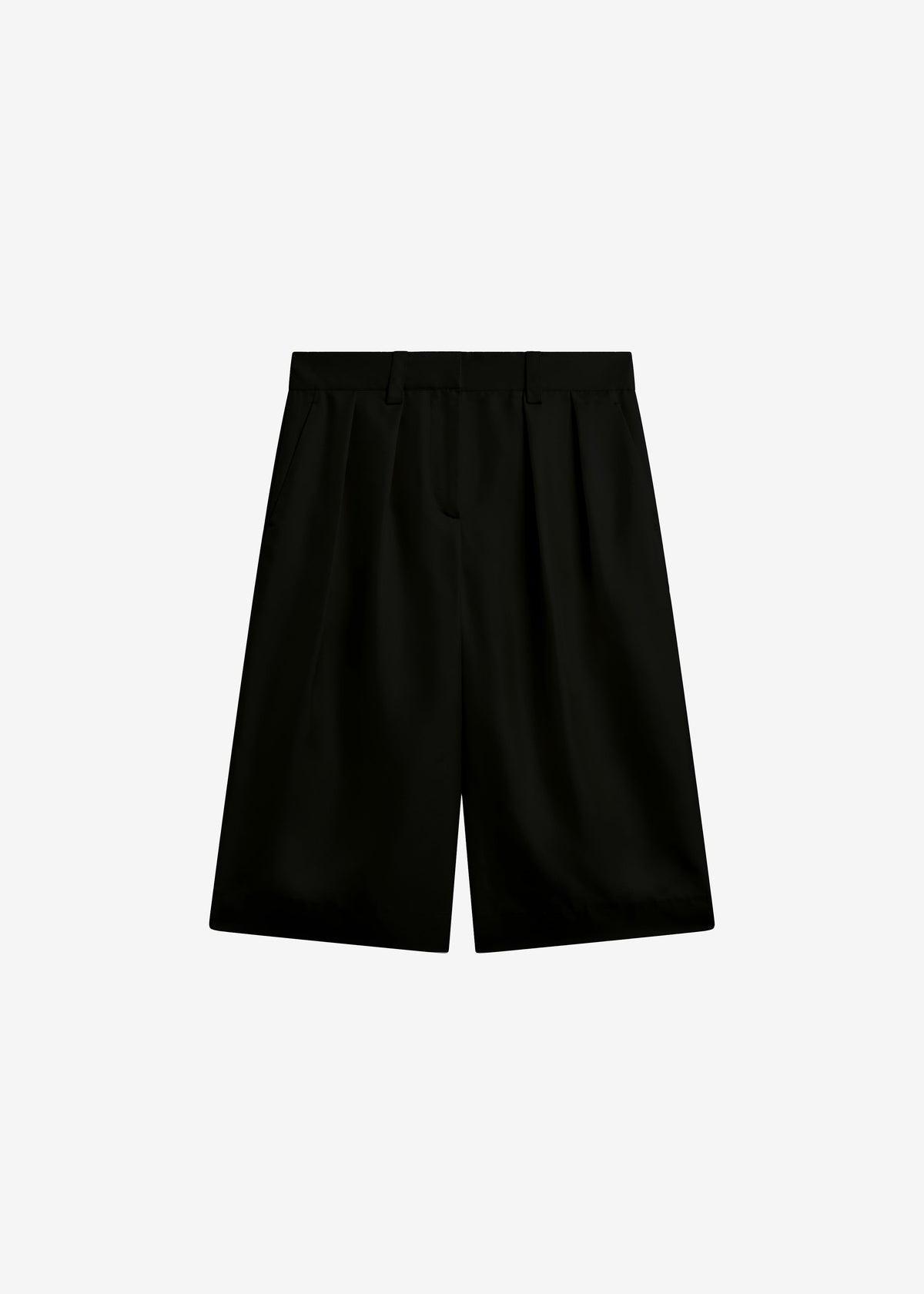 Marfa Pleated Silk Bermuda Shorts - Black β view 9 of 9