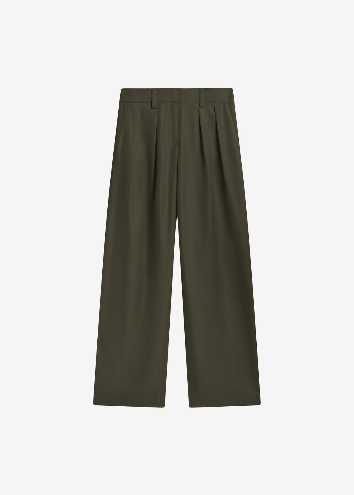 Marfa Pleated Silk Trousers - Khaki β view 8 of 8