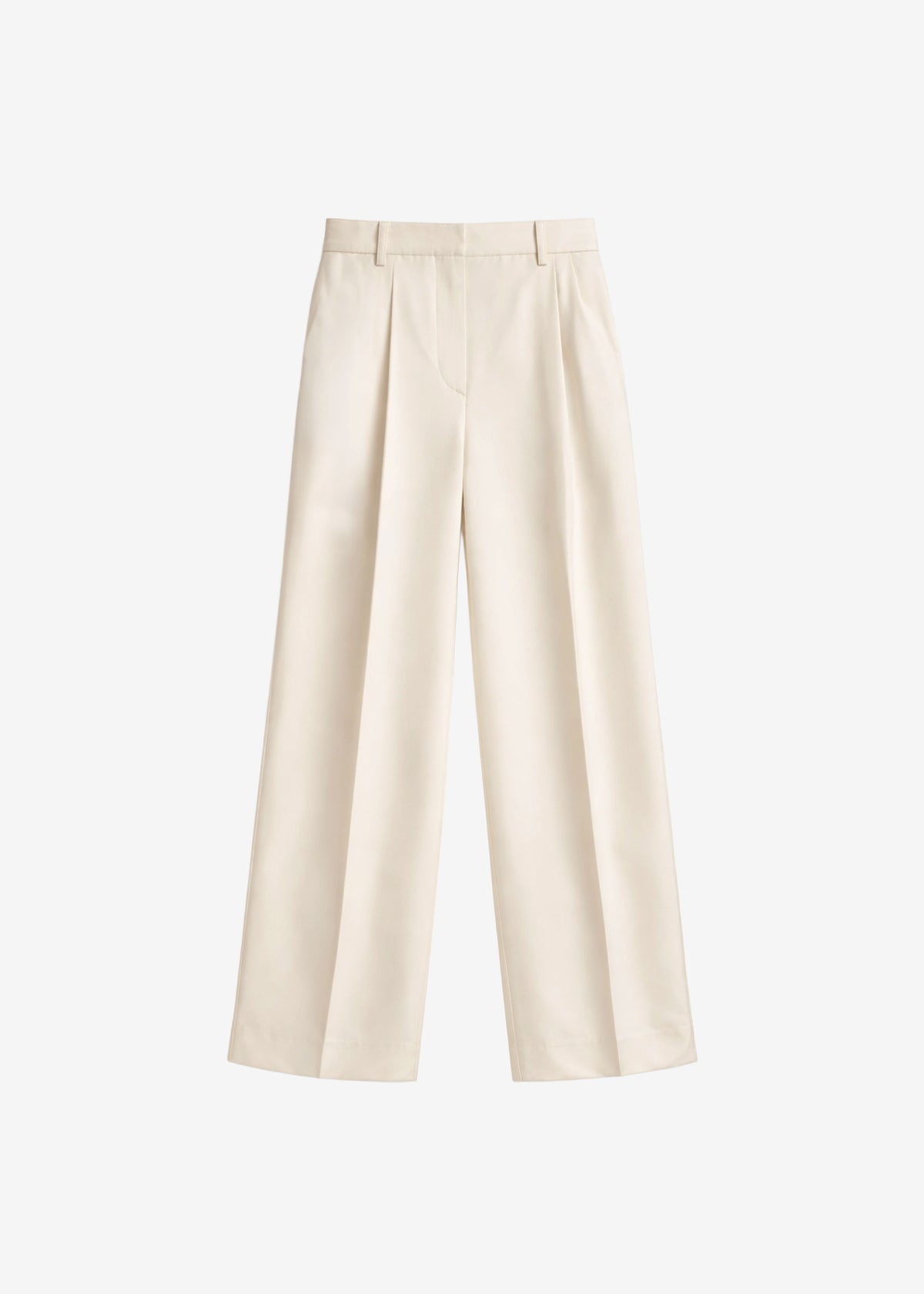 Marfa Pleated Silk Trousers - Light Beige β view 8 of 8