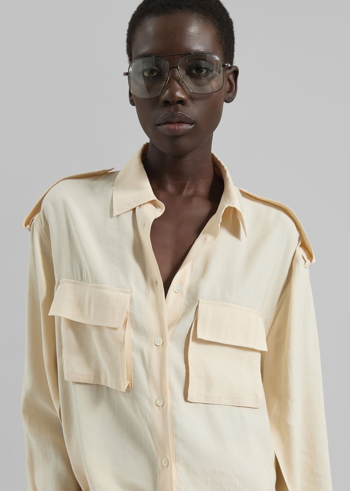 Marlon Button Up Shirt - Beige β view 7 of 9
