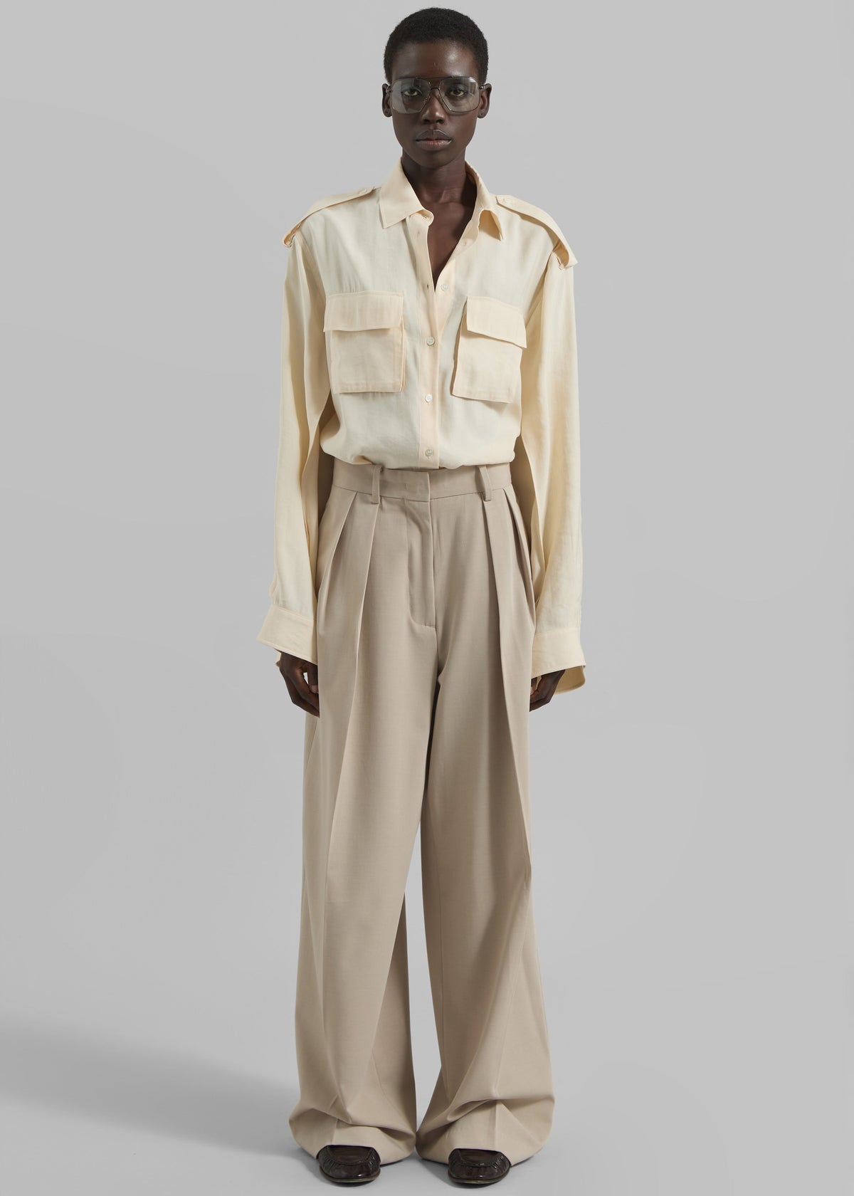 Marlon Button Up Shirt - Beige β view 3 of 9