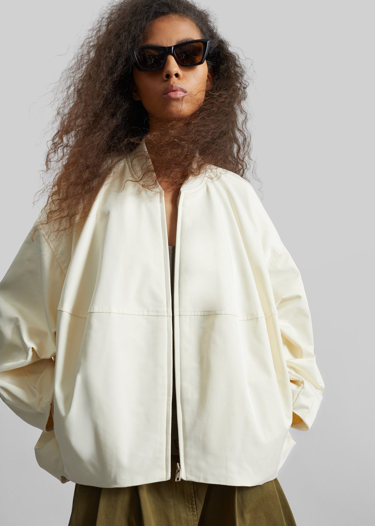 Marslev Cocoon Jacket - Cream β view 2 of 8