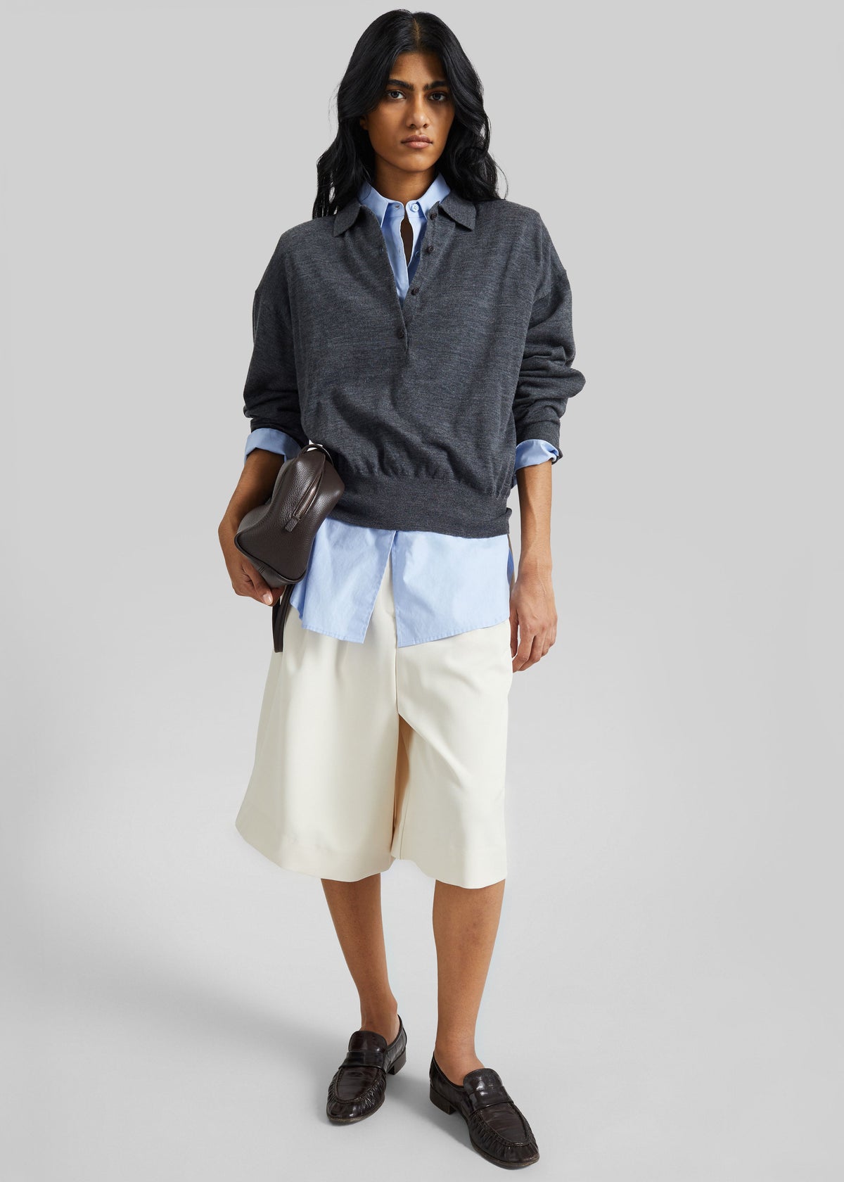 Martel Pleated Bermuda Shorts - Cream β view 2 of 8