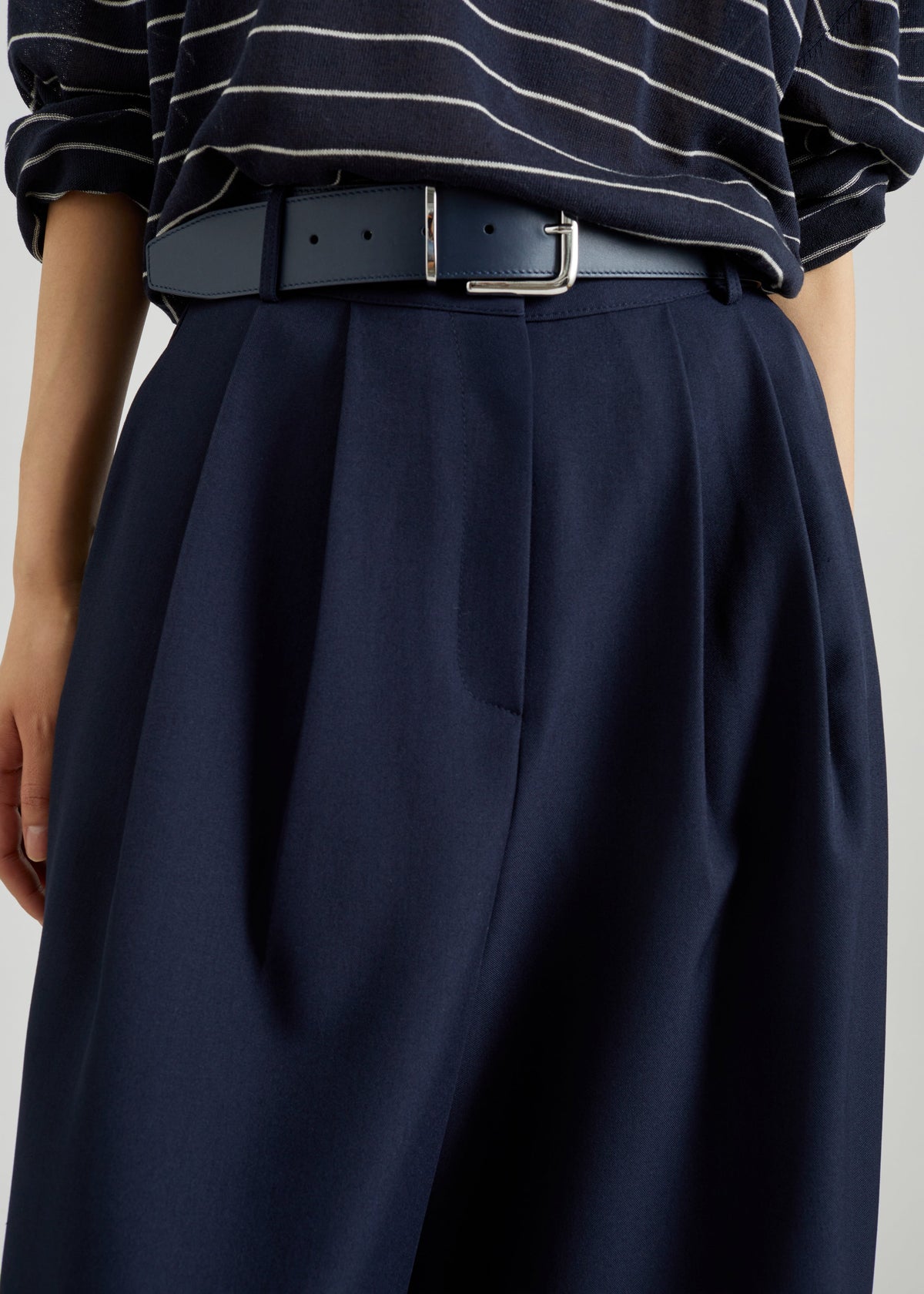 Martel Pleated Bermuda Shorts - Navy β view 7 of 9