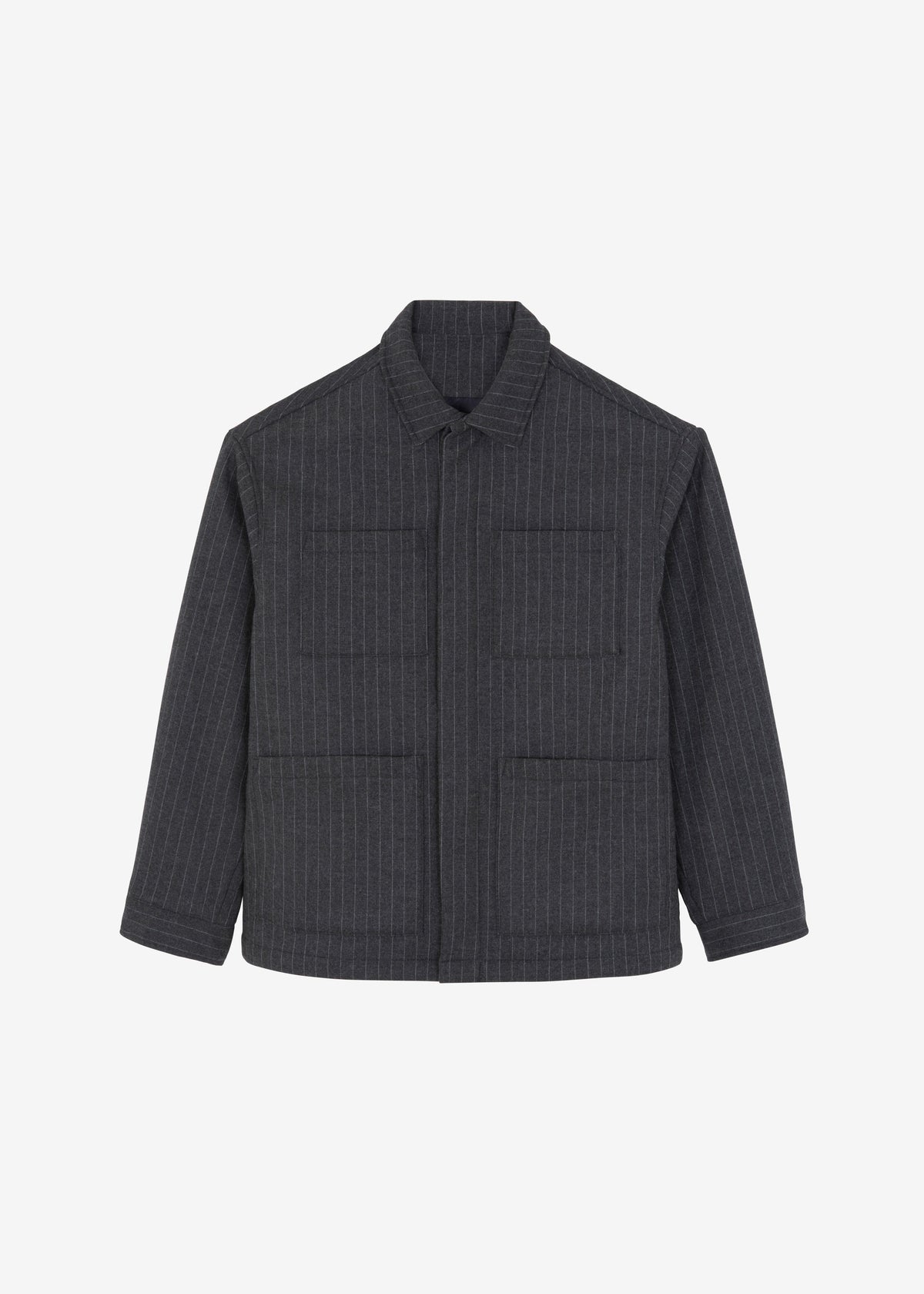 Mason Boxy Wool Jacket - Dark Grey/White Pinstripe β view 11 of 11
