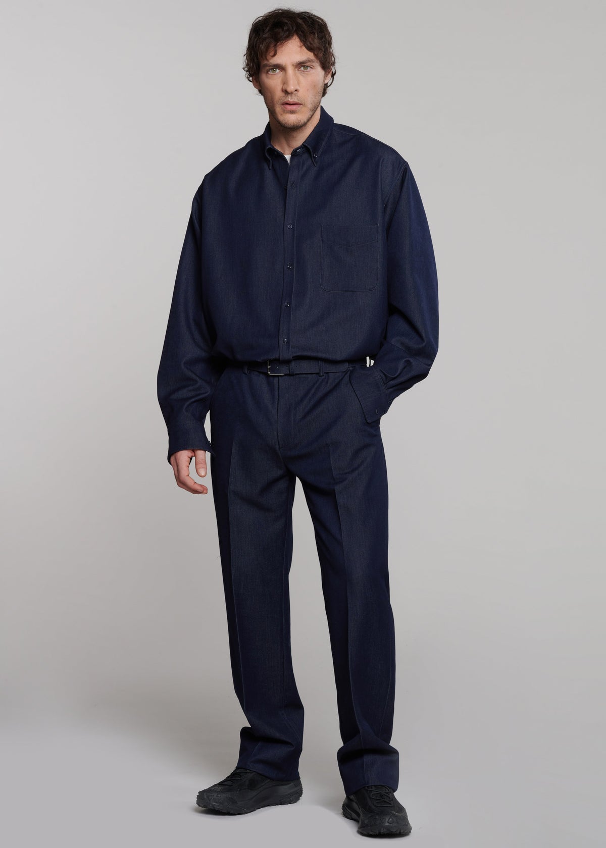 Mason Button Up Shirt - Indigo β view 3 of 10