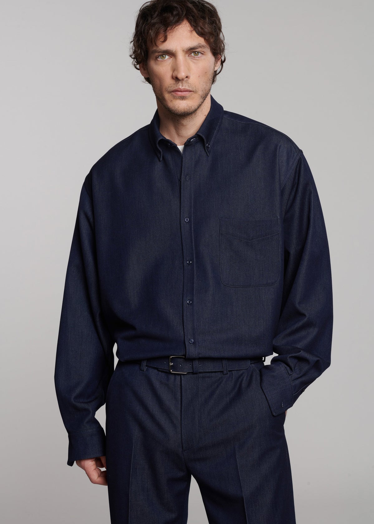 Mason Button Up Shirt - Indigo β view 2 of 10