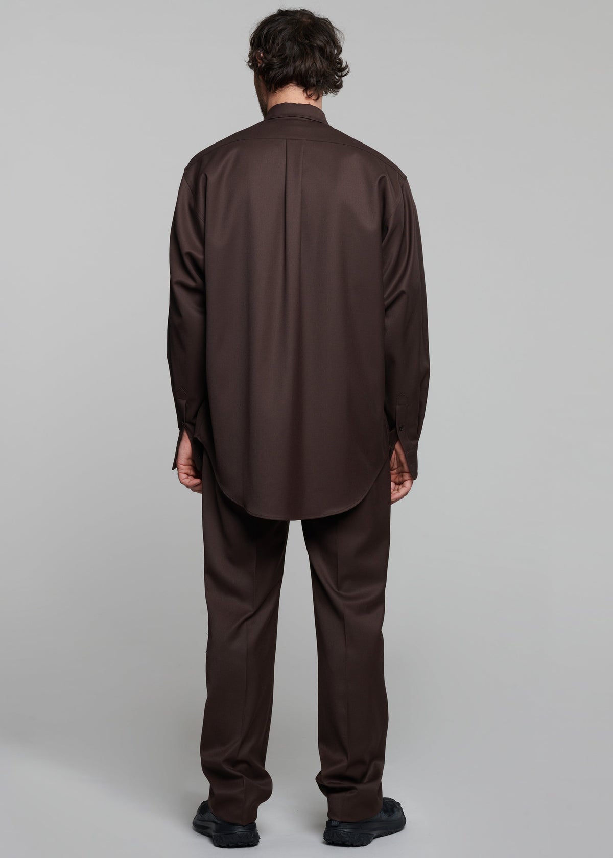 Mason Wool Button Up Shirt - Brown β view 7 of 8