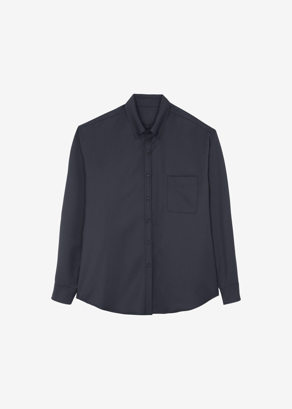 Mason Wool Flannel Button Up Shirt - Charcoal β view 10 of 10