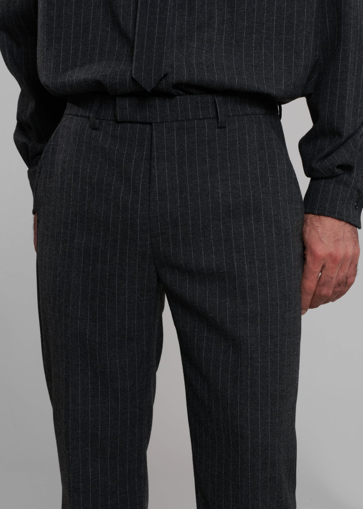 Mason Wool Trousers - Dark Grey/White Pinstripe β view 3 of 14