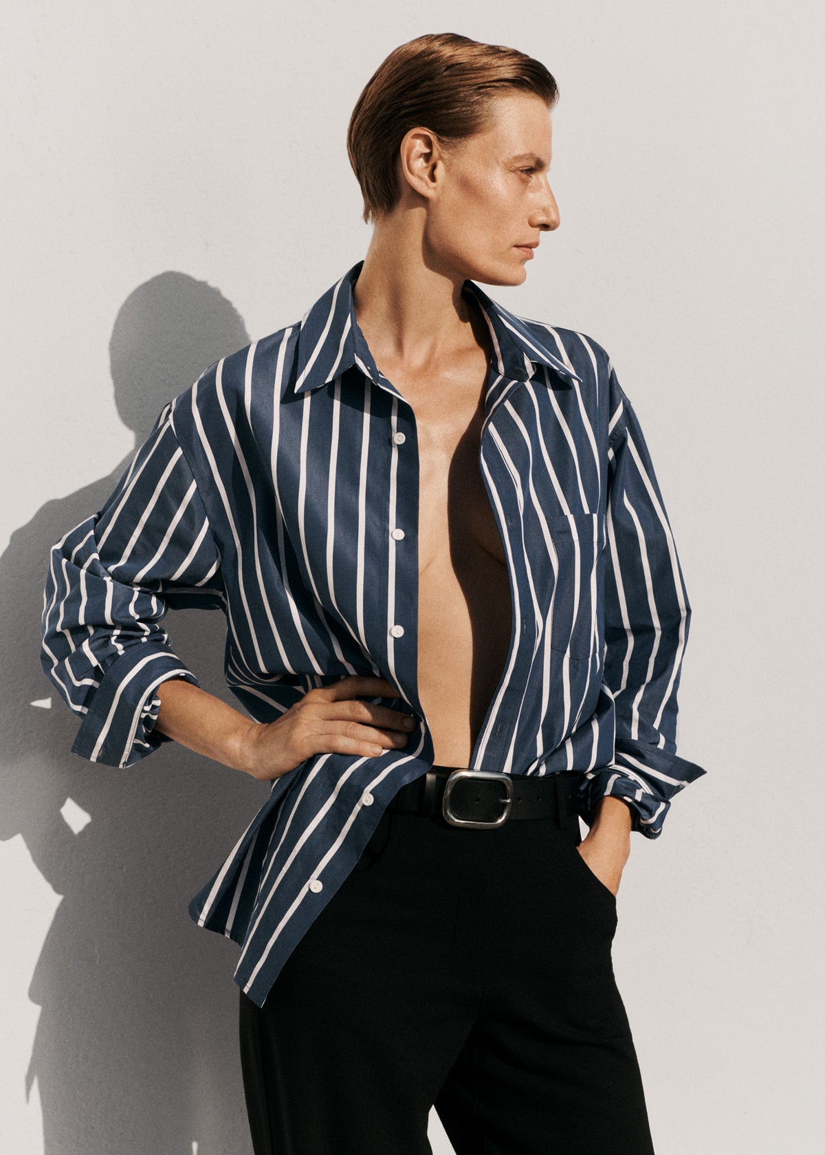 Matteau Classic Stripe Shirt - Marine Stripe β view 1 of 7