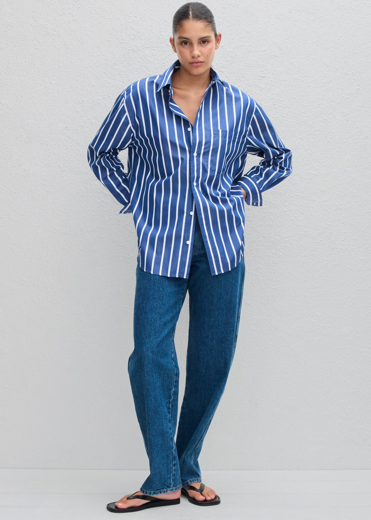 Matteau Classic Stripe Shirt - Marine Stripe β view 3 of 7
