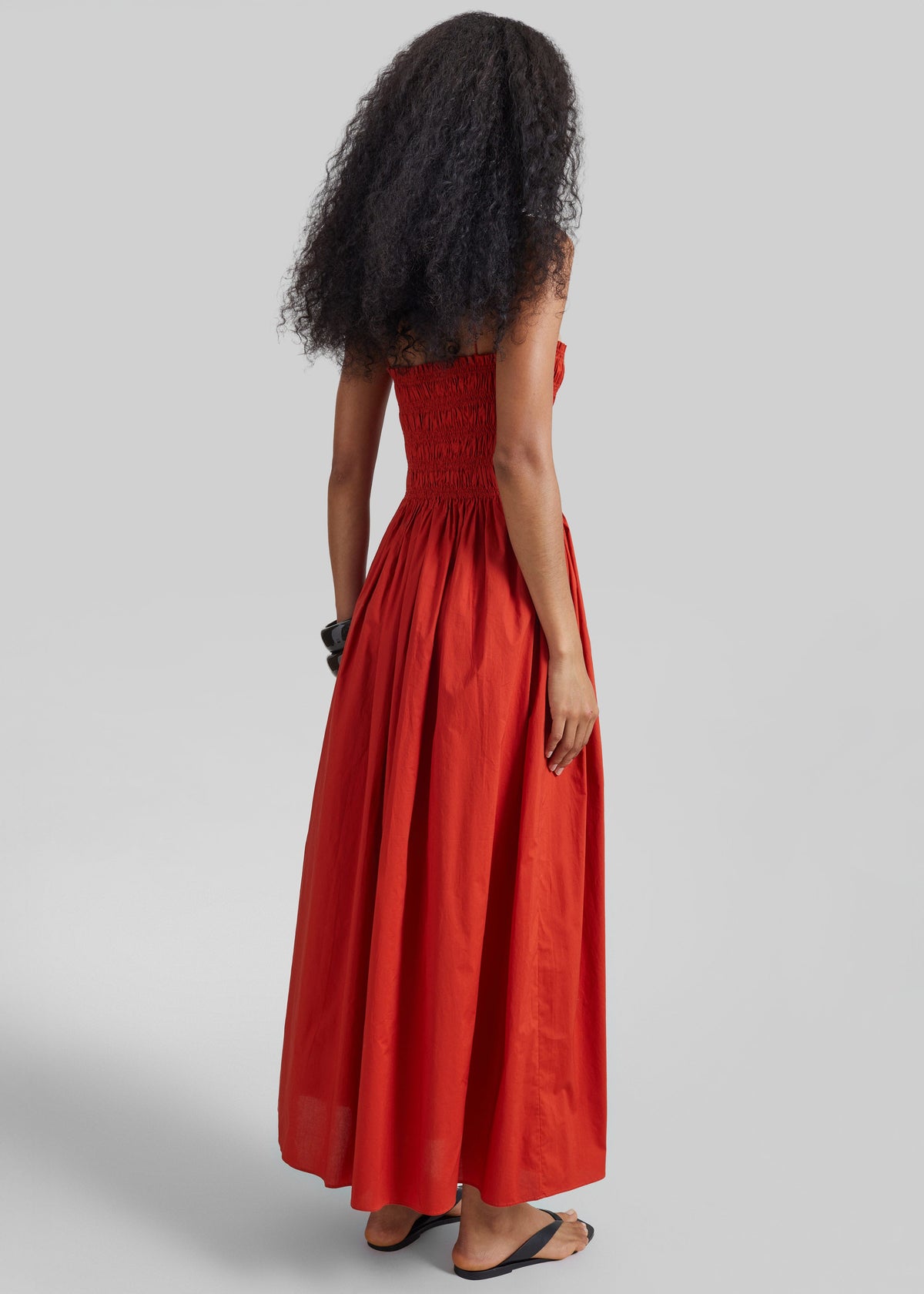 Matteau Shirred Bodice Dress - Tomato β view 6 of 7