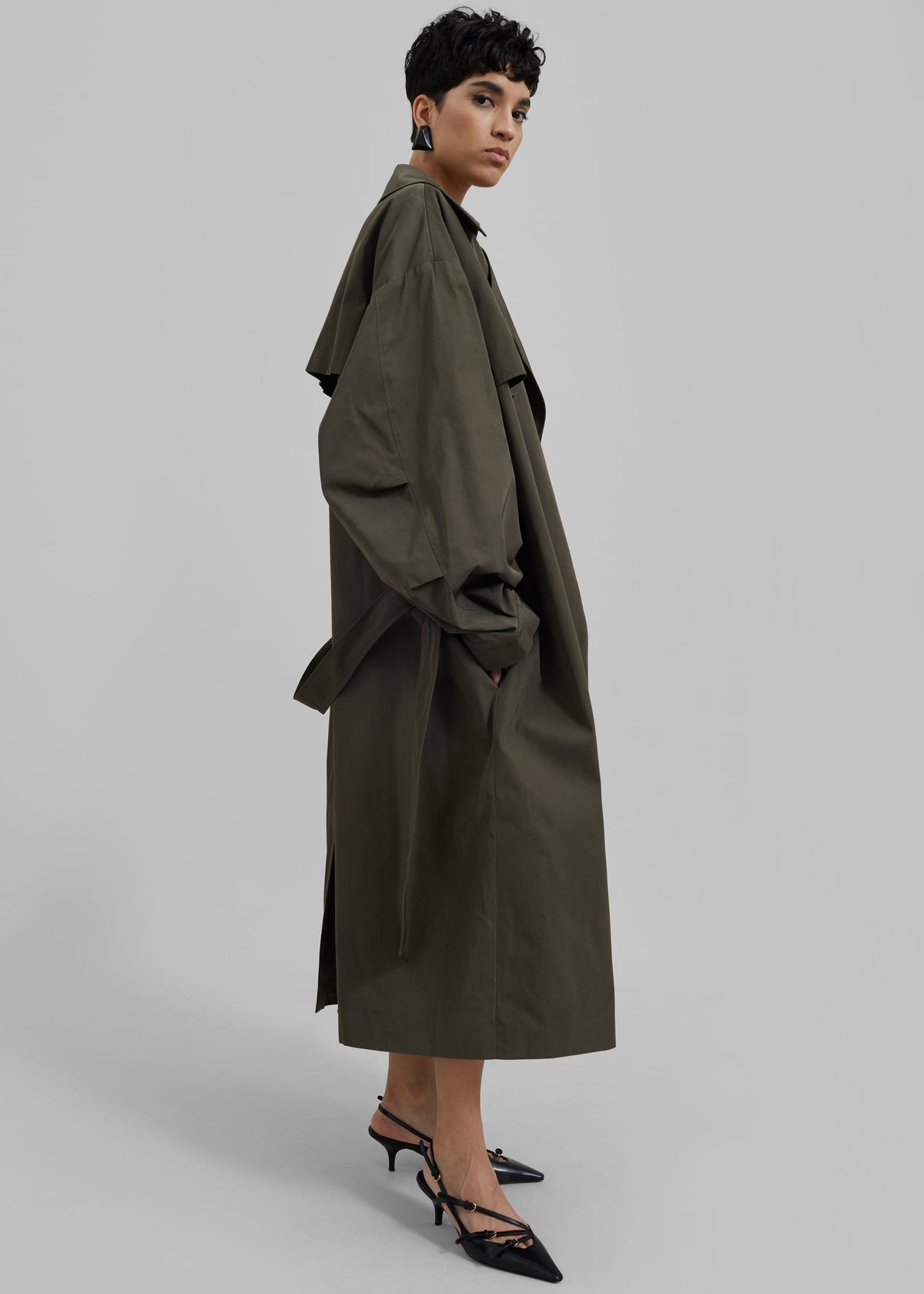 Mavis Oversized Trench - Khaki β view 5 of 10