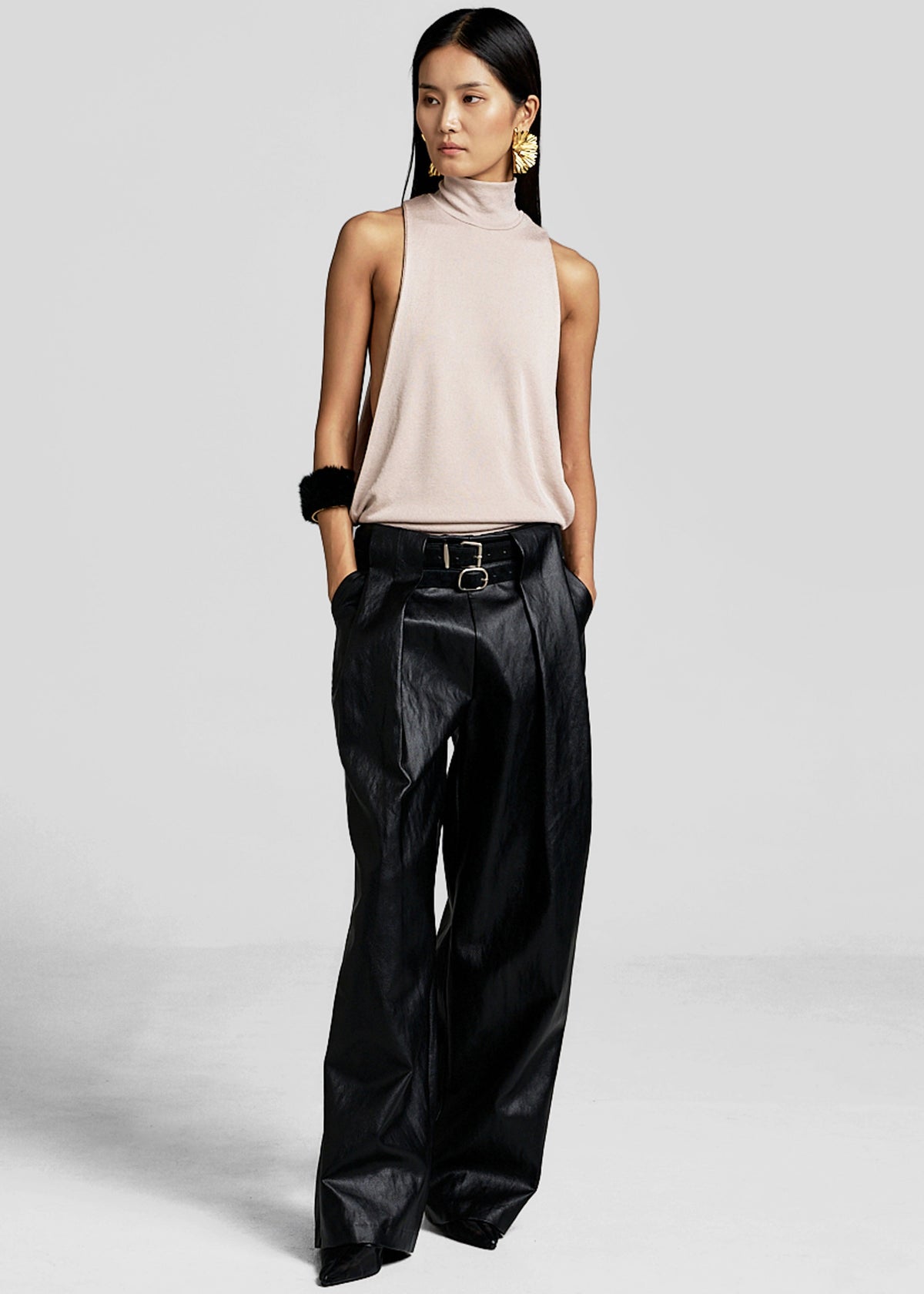 Maxen Mock Neck Bodysuit - Beige β view 6 of 8