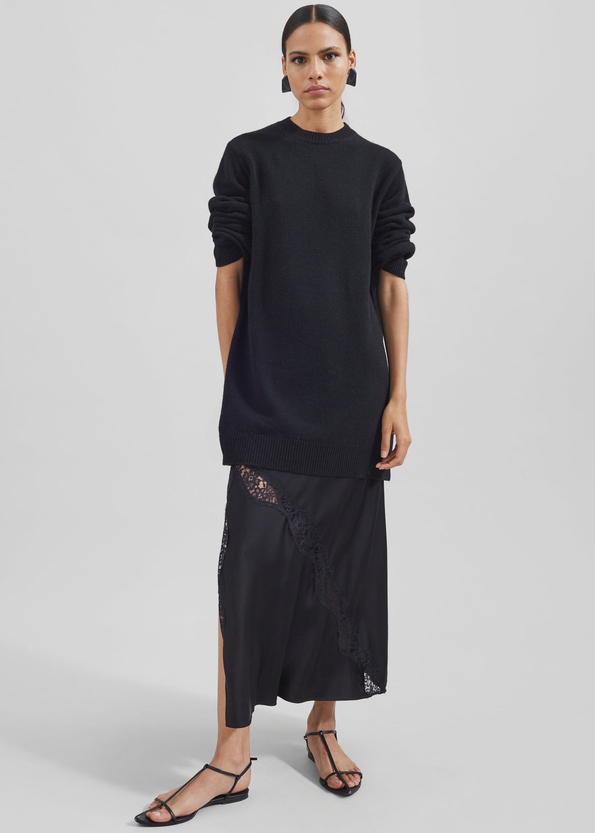 Maxime Knit Sweater Dress - Black β view 5 of 7