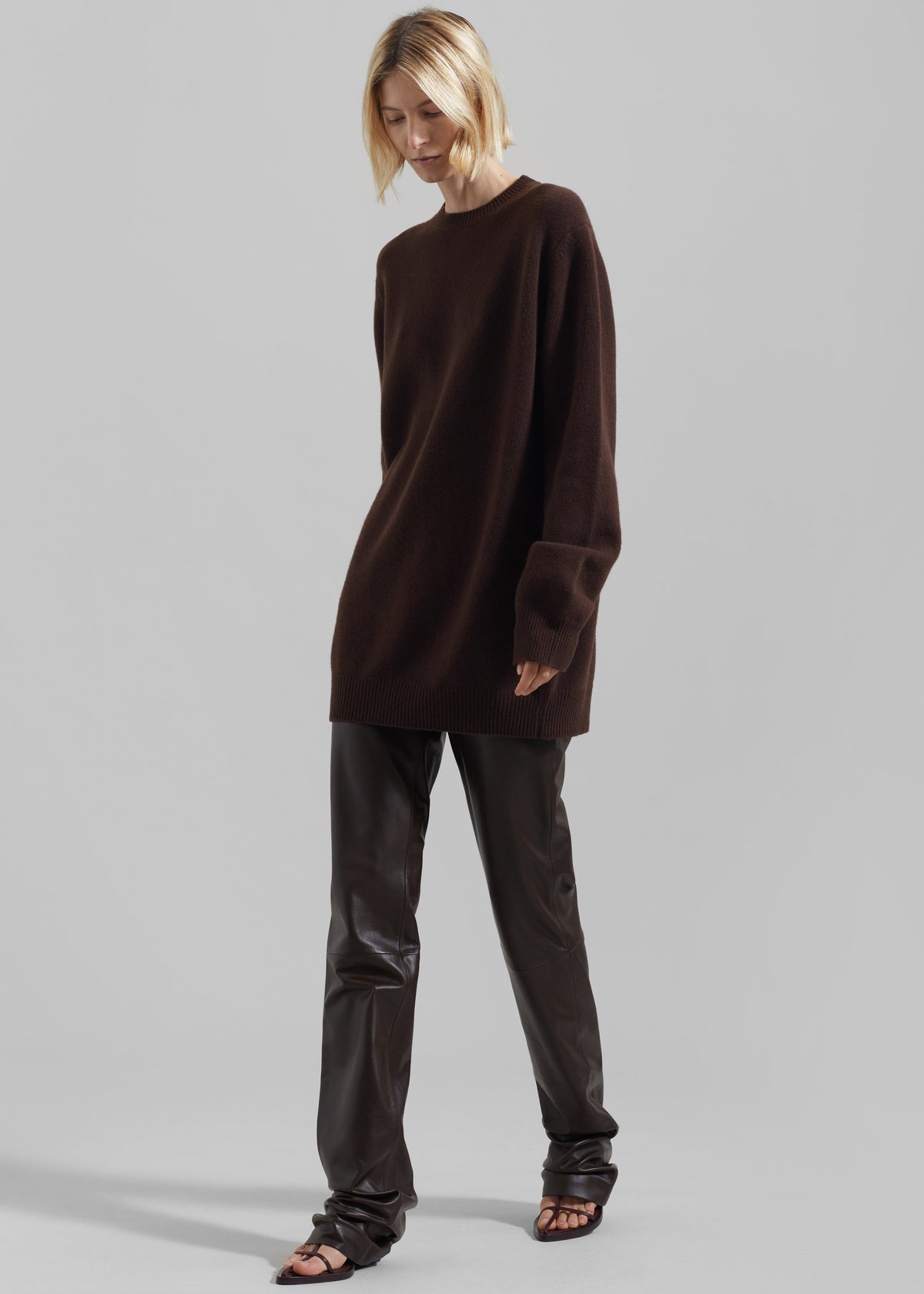 Maxime Knit Sweater Dress - Brown β view 3 of 12