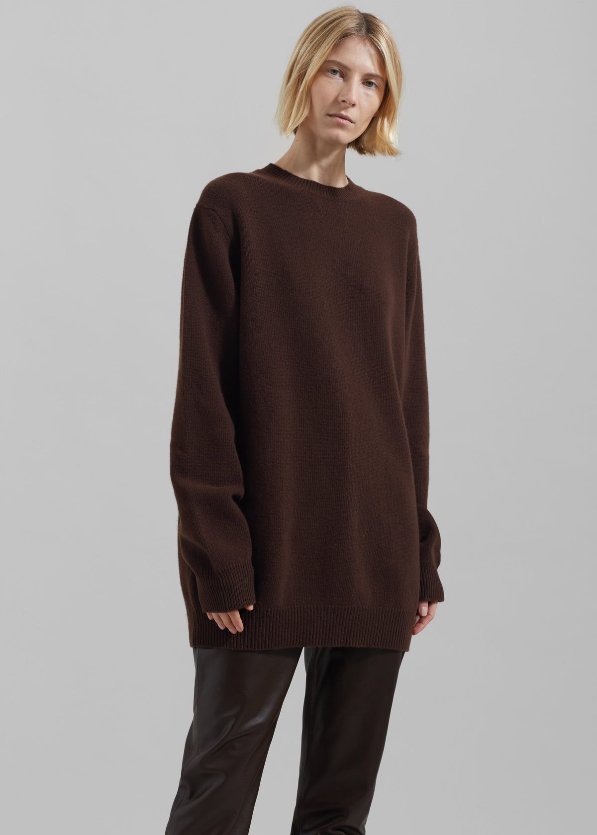 Maxime Knit Sweater Dress - Brown β view 5 of 12