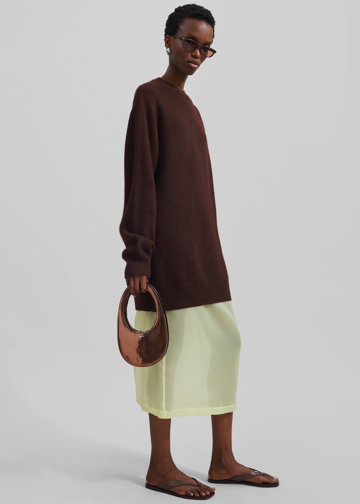 Maxime Knit Sweater Dress - Brown β view 6 of 12