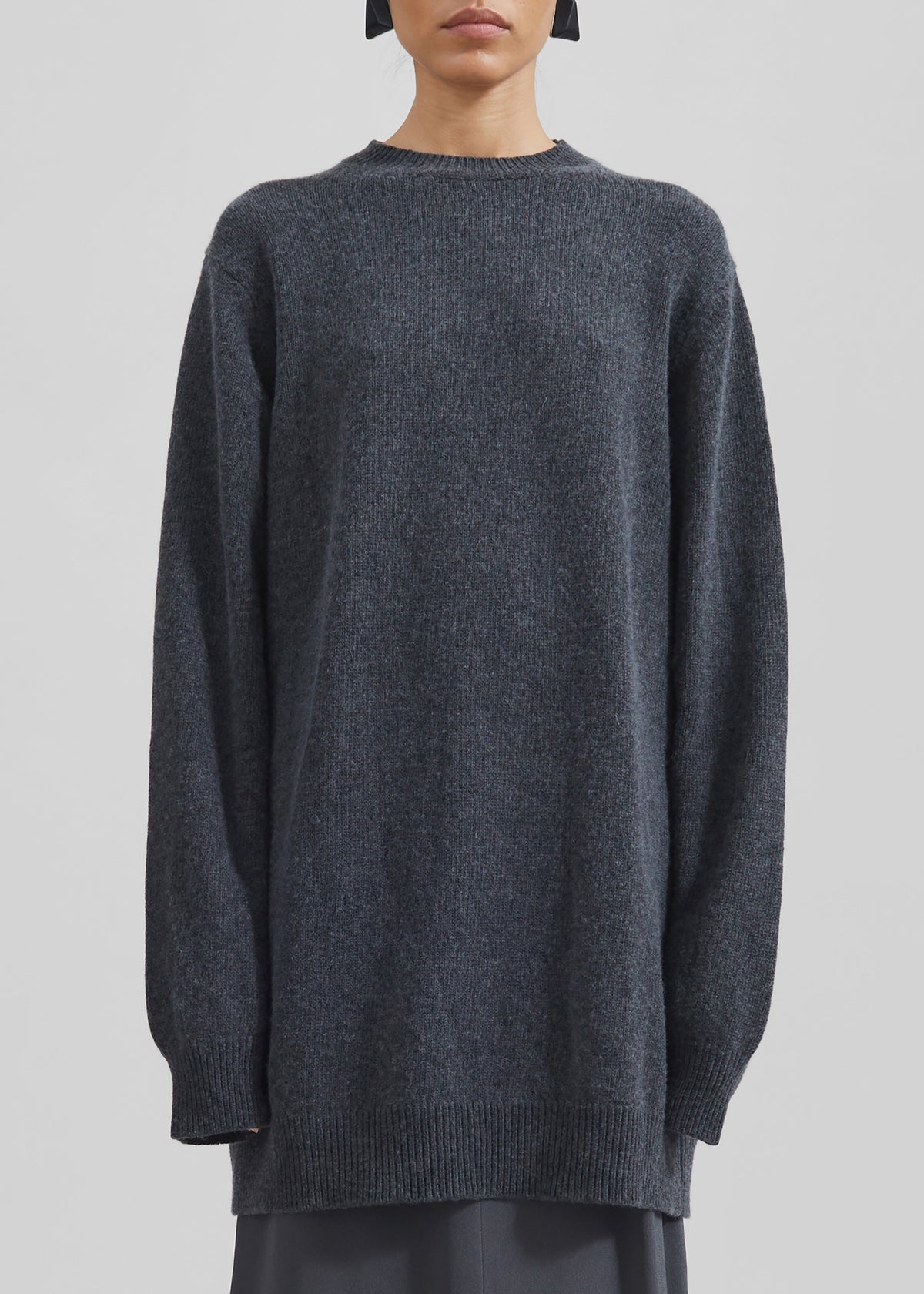 Maxime Knit Sweater Dress - Dark Grey Melange β view 3 of 10