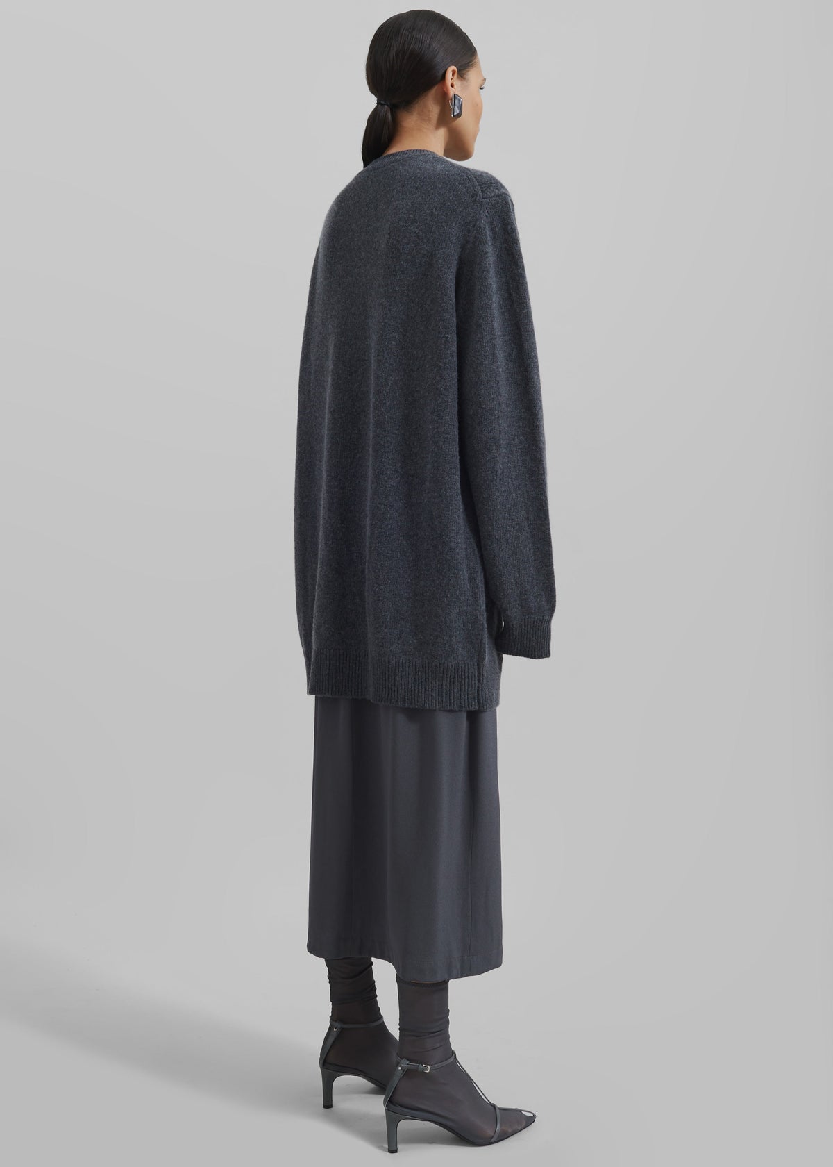 Maxime Knit Sweater Dress - Dark Grey Melange β view 9 of 10